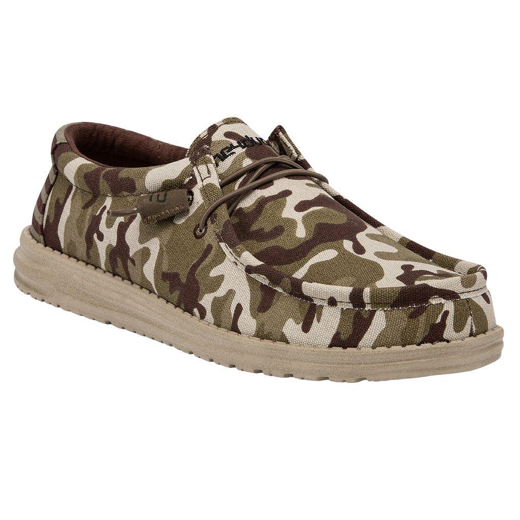 Hey Dude Wally Canvas "Camo Flag" Men's Shoe - Hibbett | City Gear