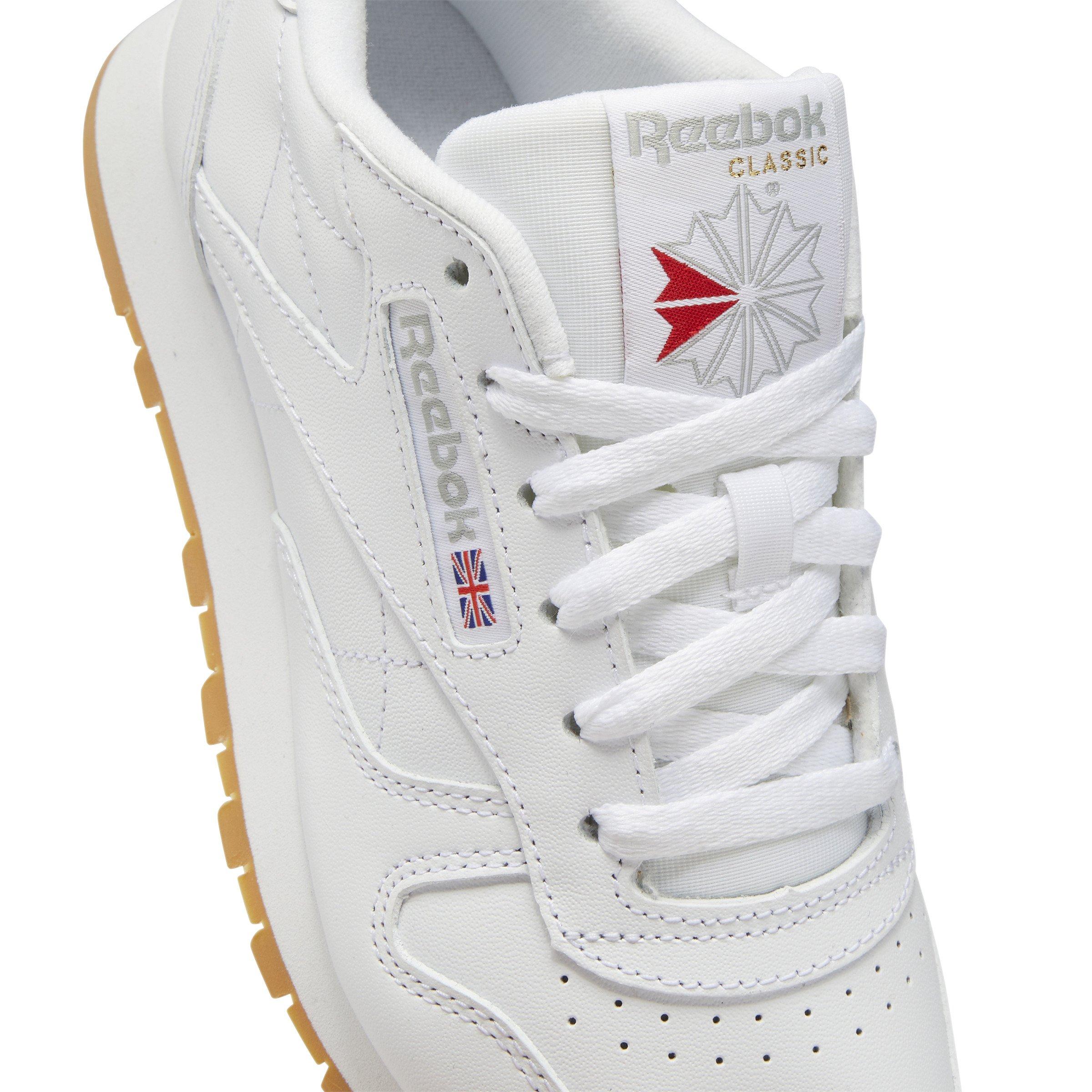 Reebok Leather "White/Grey/Gum" Women's Shoe - Hibbett | Gear