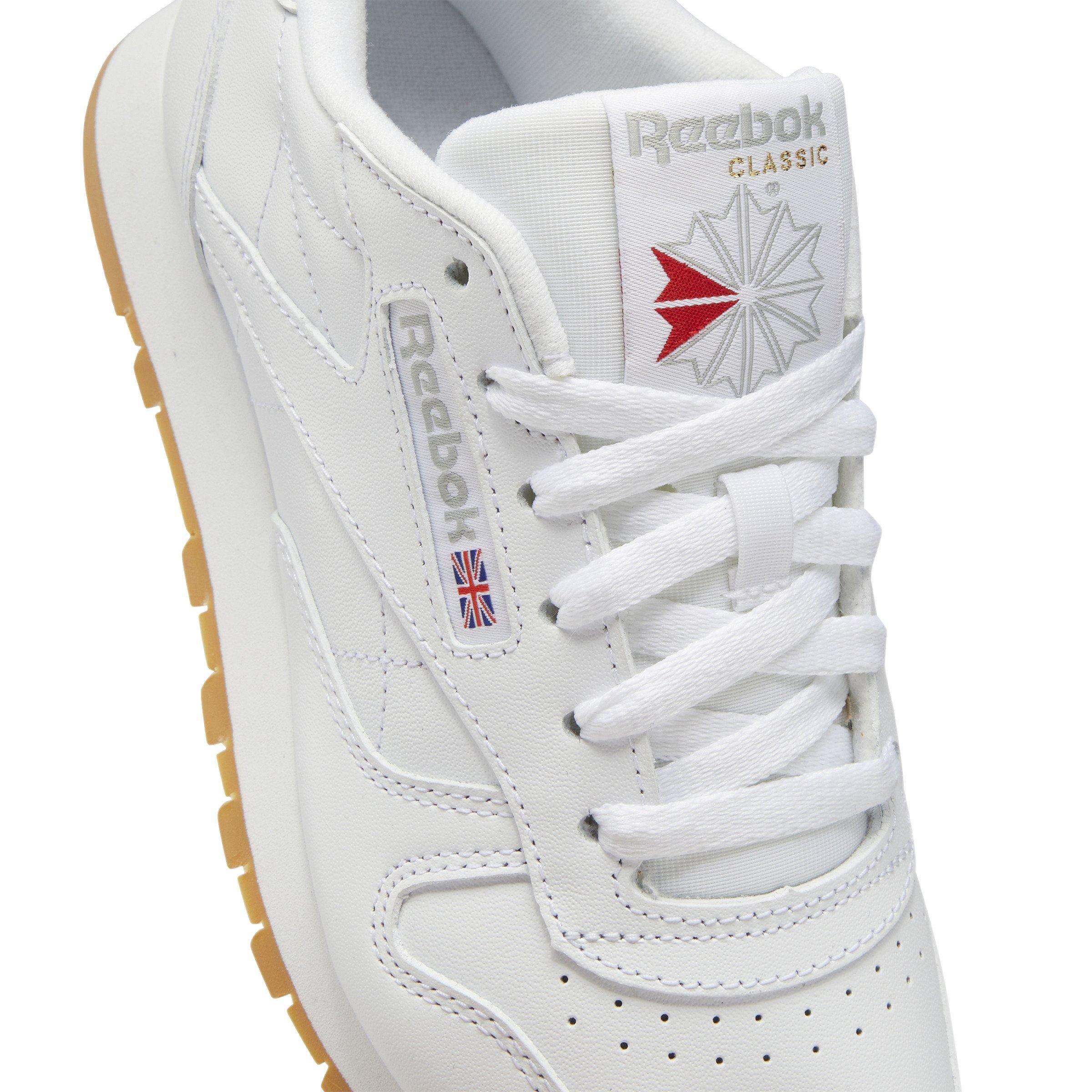 Reebok Classic Leather "White/Grey/Gum" Women's Shoe - WHITE Thumbnail View 3