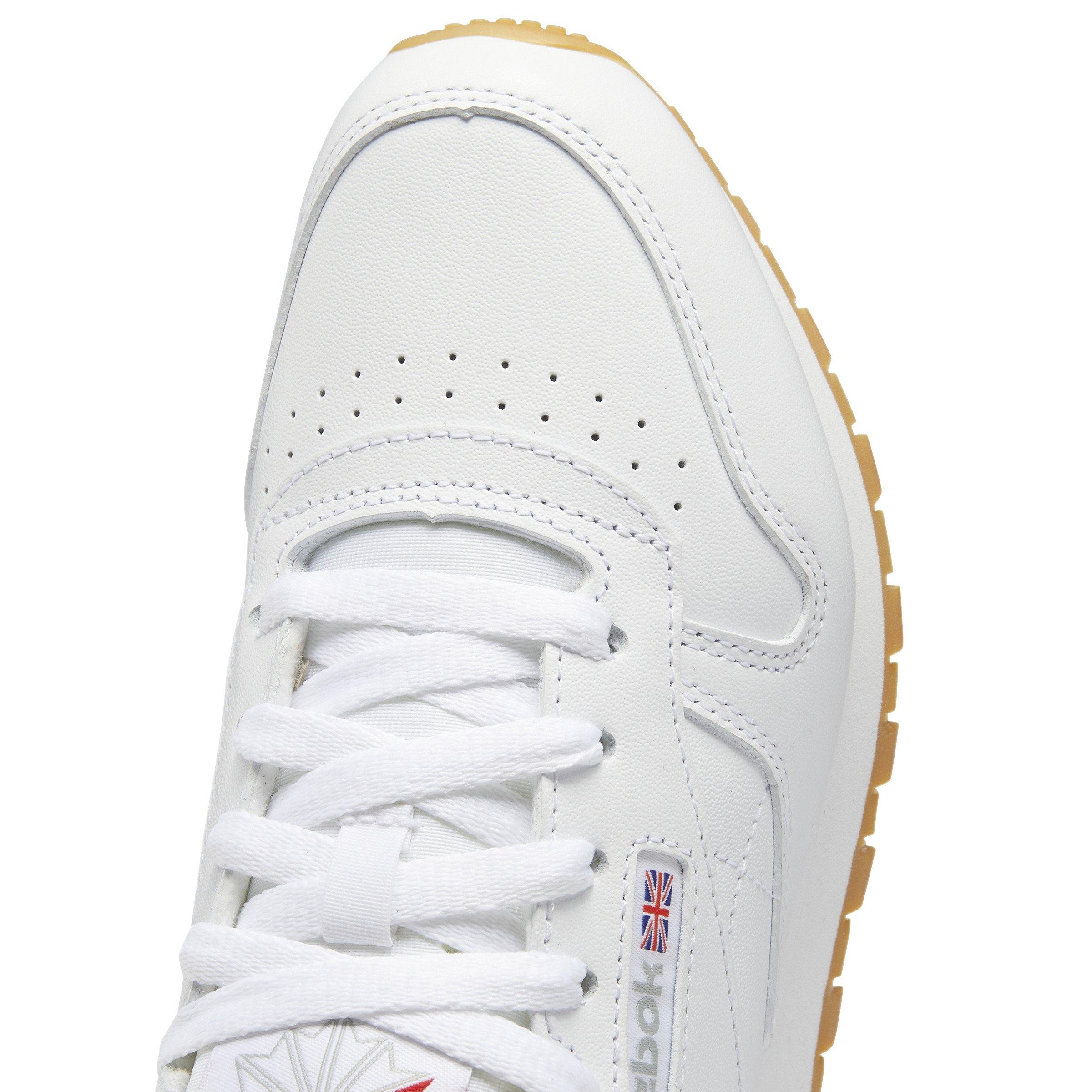 Reebok Classic Leather "White/Grey/Gum" Women's Shoe - WHITE Thumbnail View 4