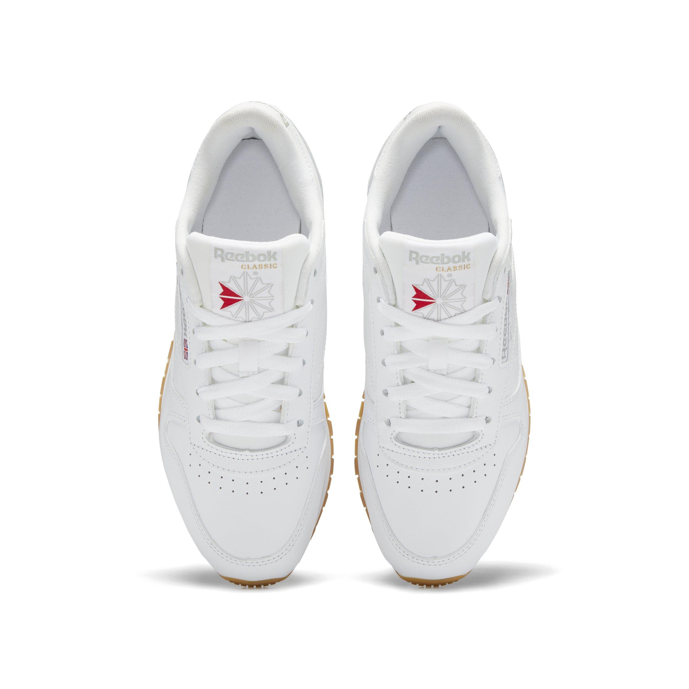 Reebok Classic Leather "White/Grey/Gum" Women's Shoe - WHITE Thumbnail View 8