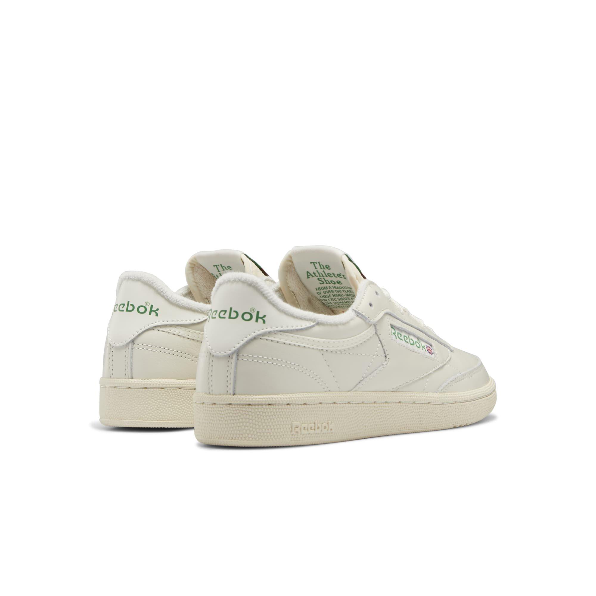 Reebok Club C 85 Shoes in Varsity Green/Chalk