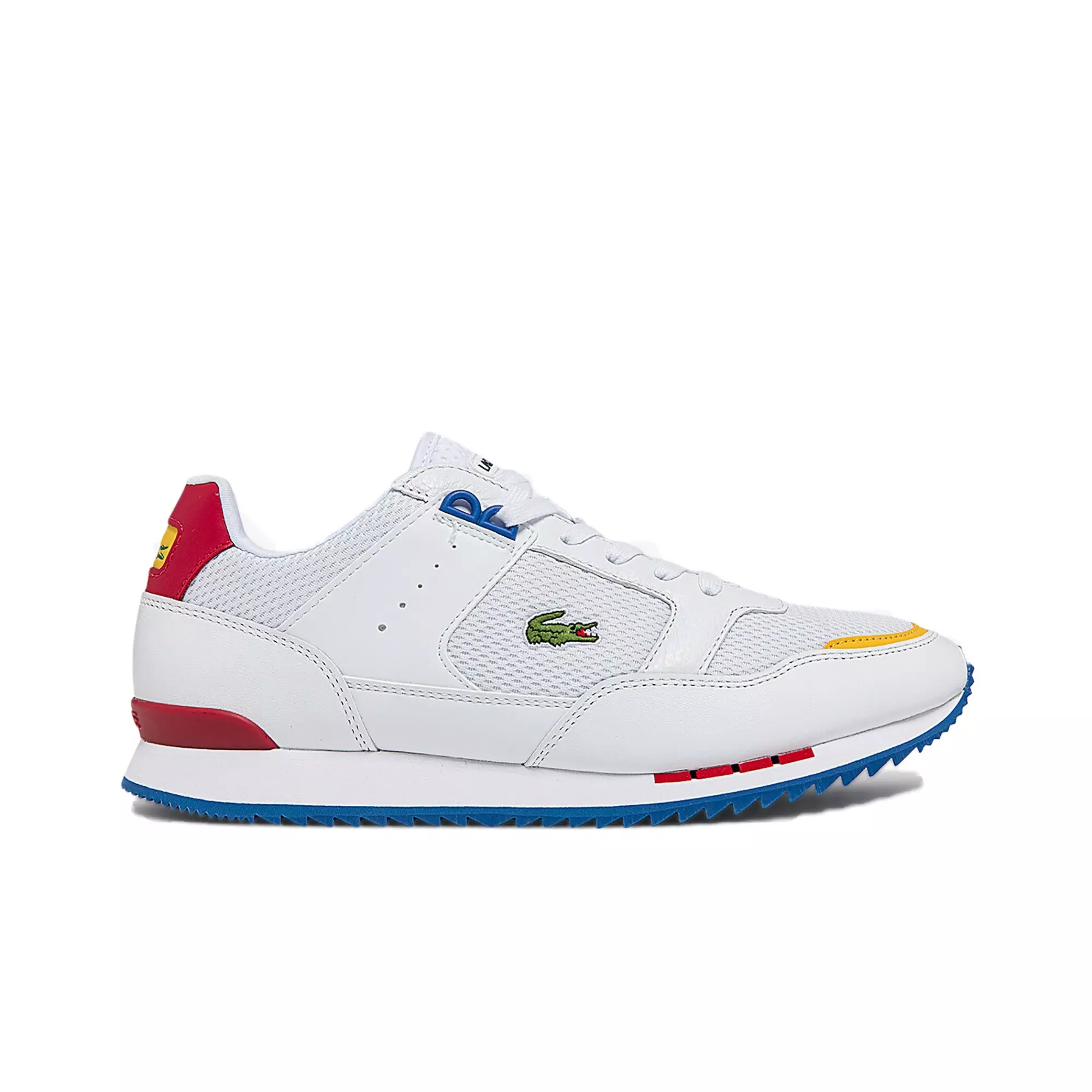 Lacoste Partner Piste 0722 "White/Multi" Men's Shoe - WHITE/BLUE
