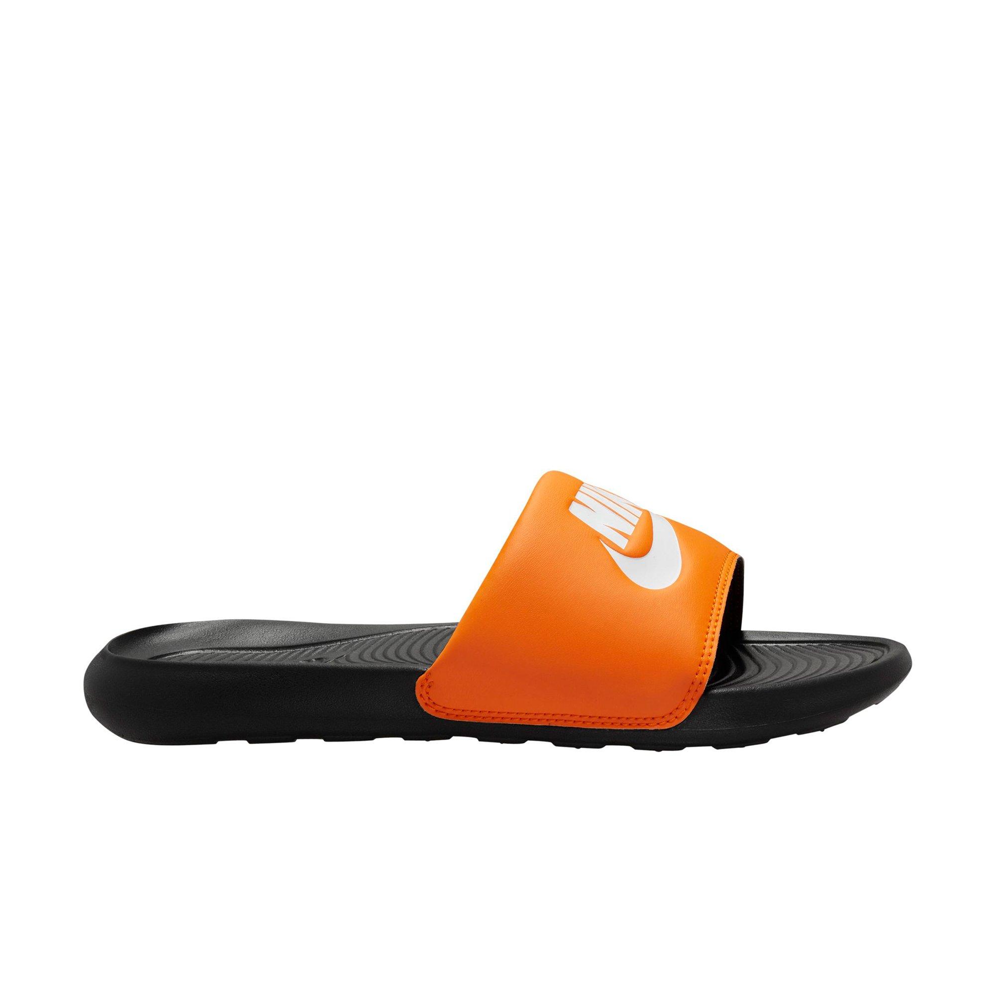 Nike slides orange store and black