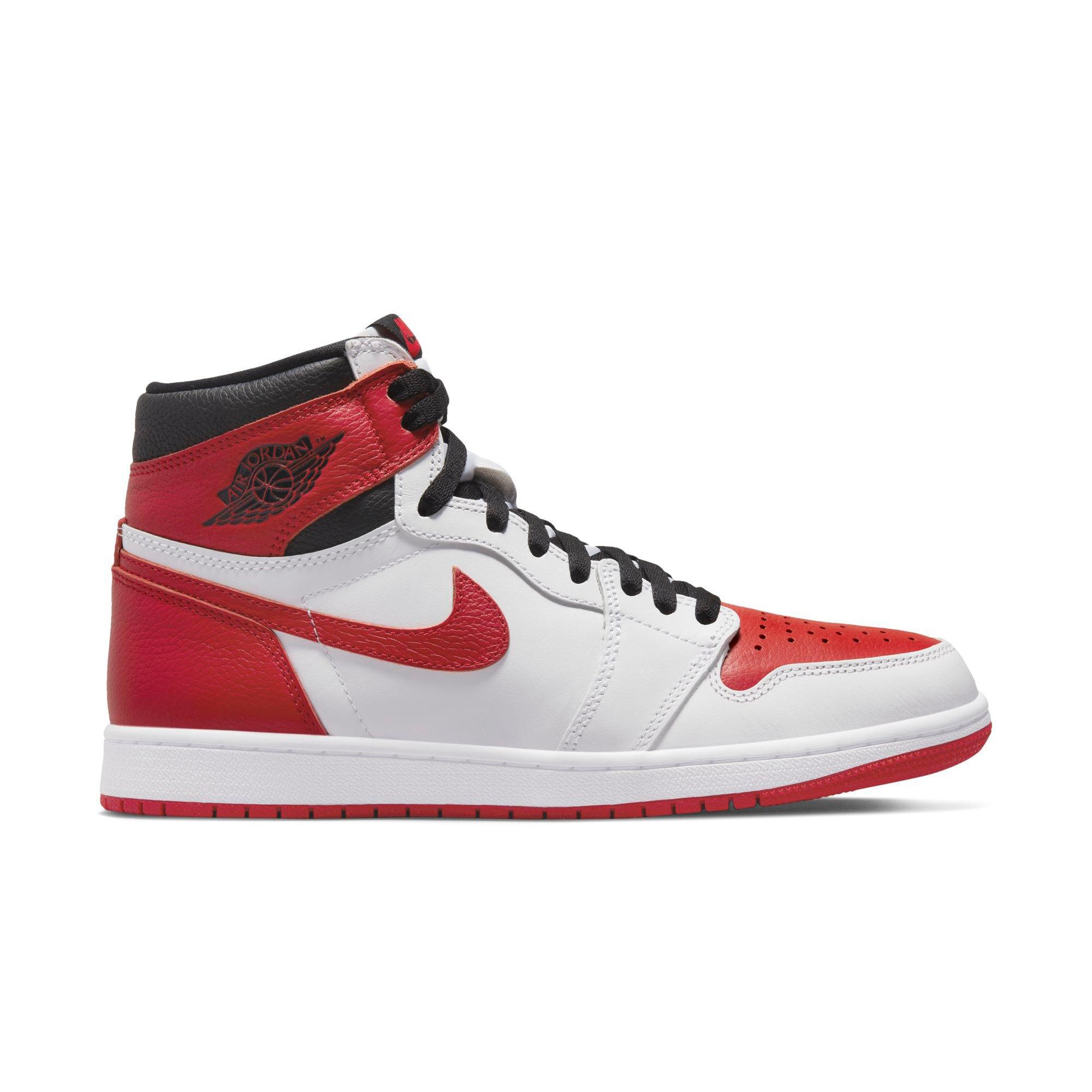 air jordan red and white and black