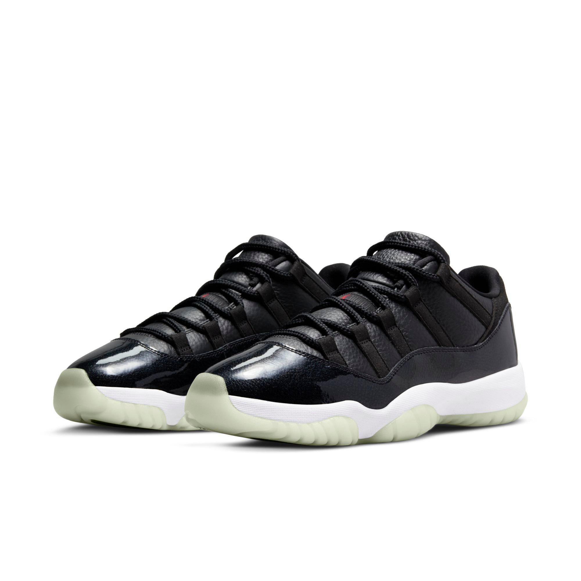 Jordan 11 Retro Low Black/Gym Red/White Men's Shoe - Hibbett