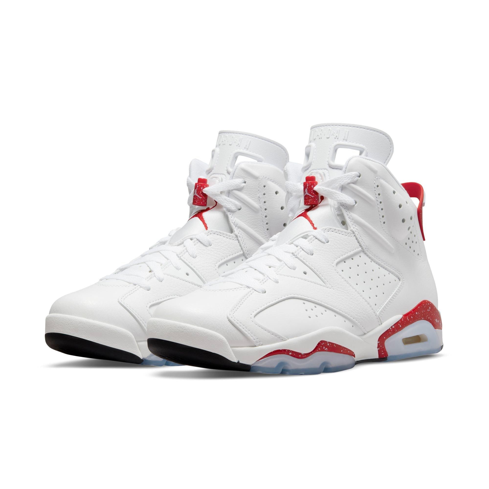 white red jordan 6