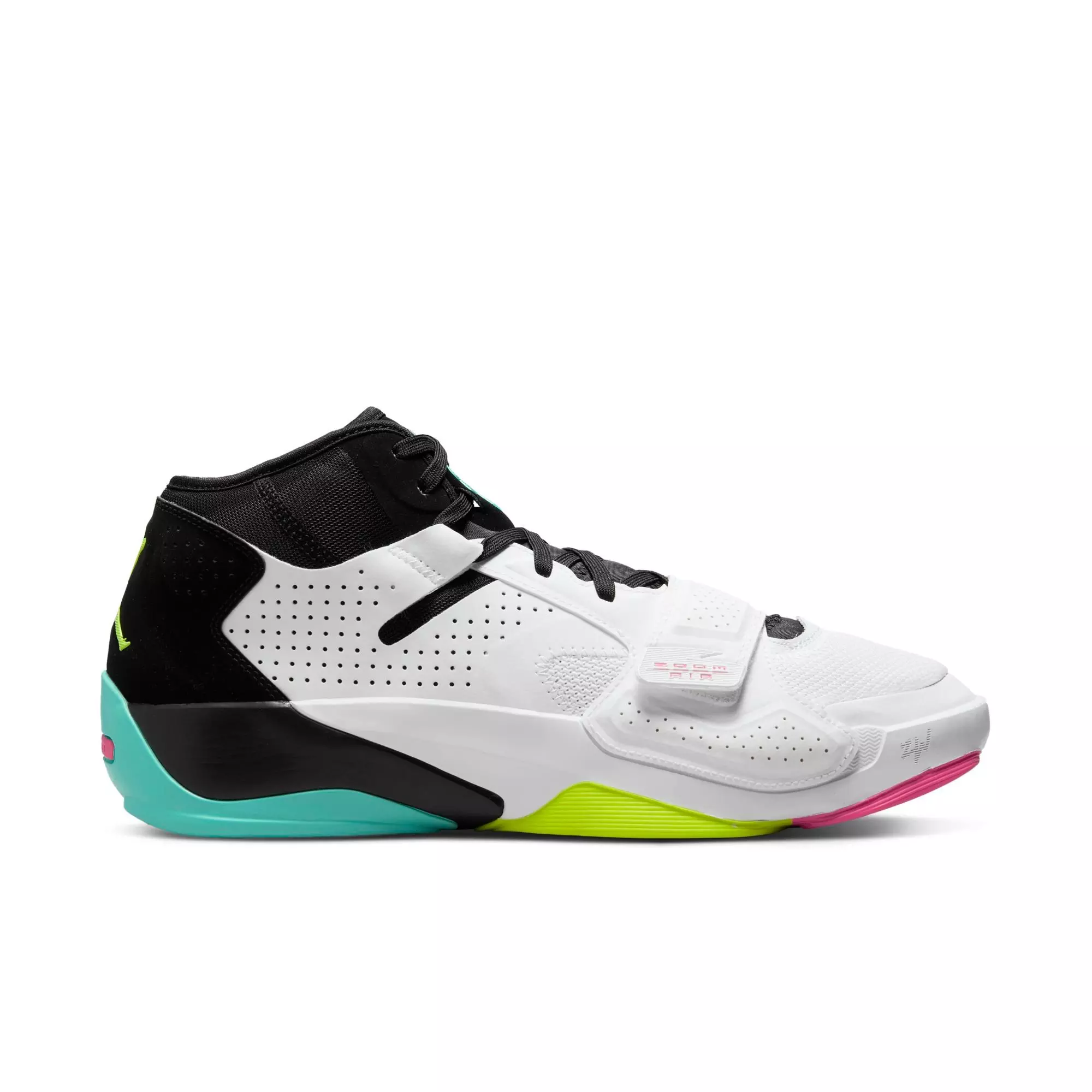 Jordan Zion 2 "White/Volt/Black" Men's Basketball Shoe - WHITE/MULTI