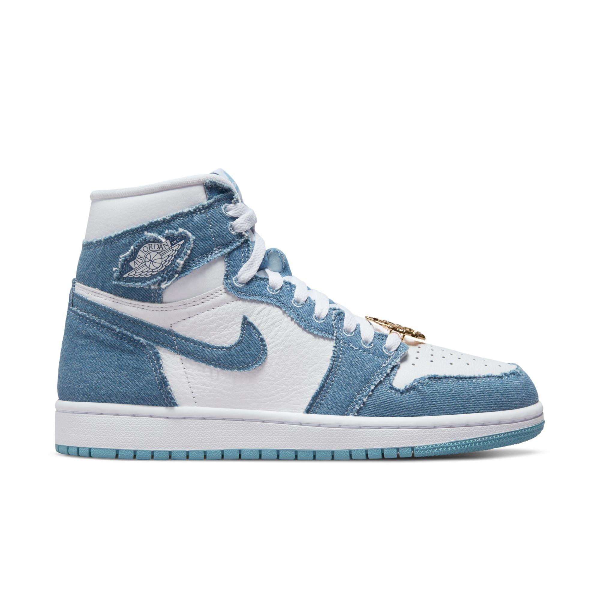 air jordan 1 retro high og white boarder blue metallic