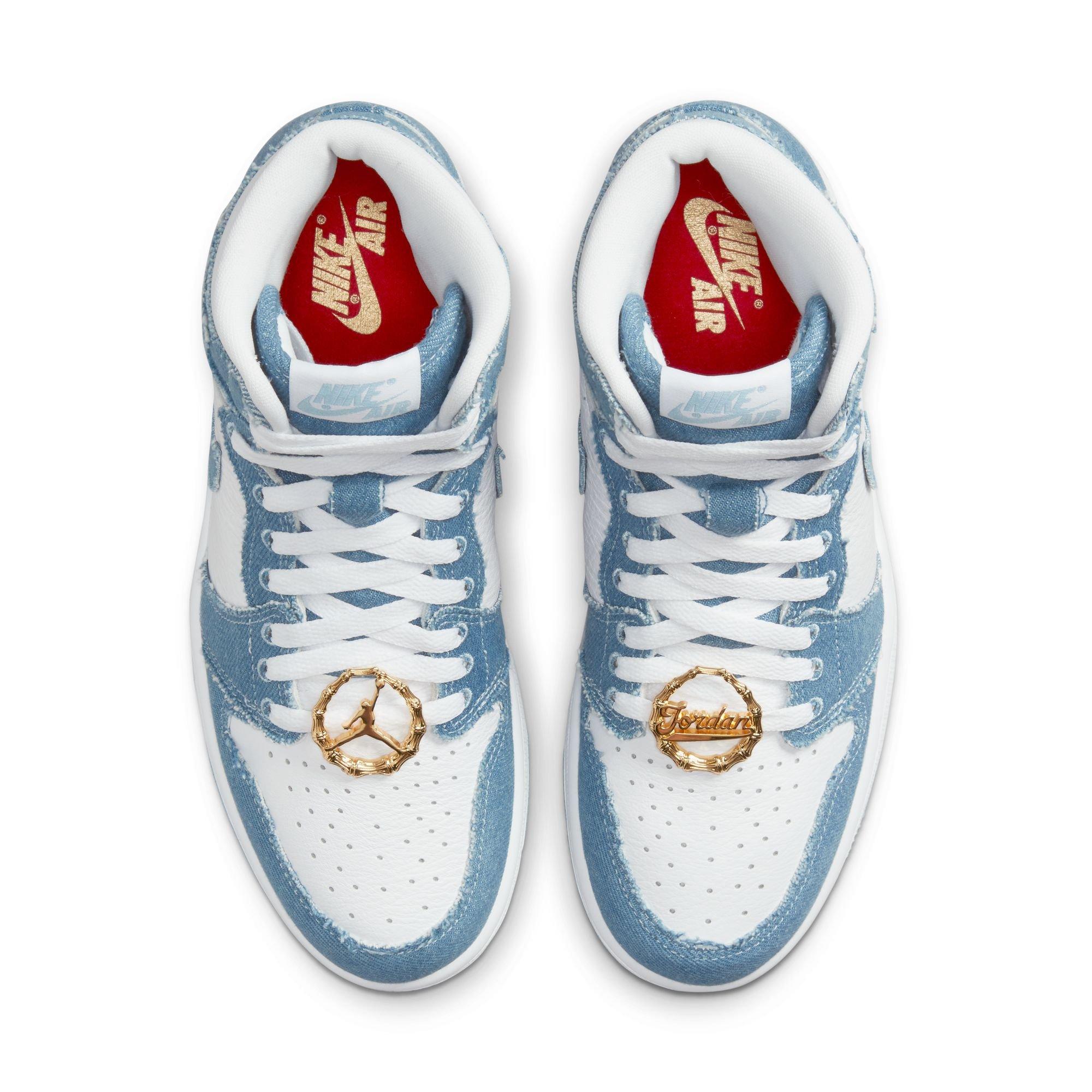 air jordan 1 retro high og white boarder blue metallic
