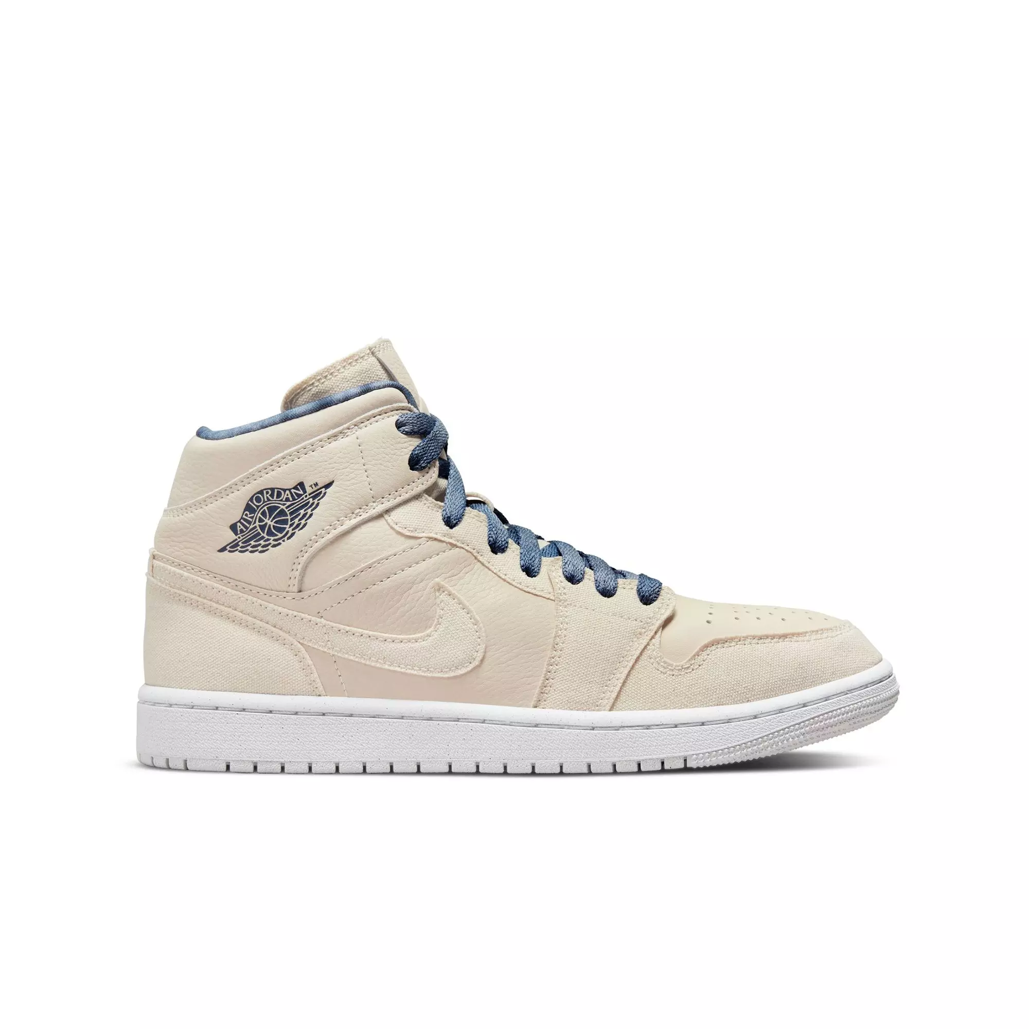 Jordan 1 Mid SE "Sanddrift/Sail/Midnight Navy" Women's Shoe - GREY/WHITE