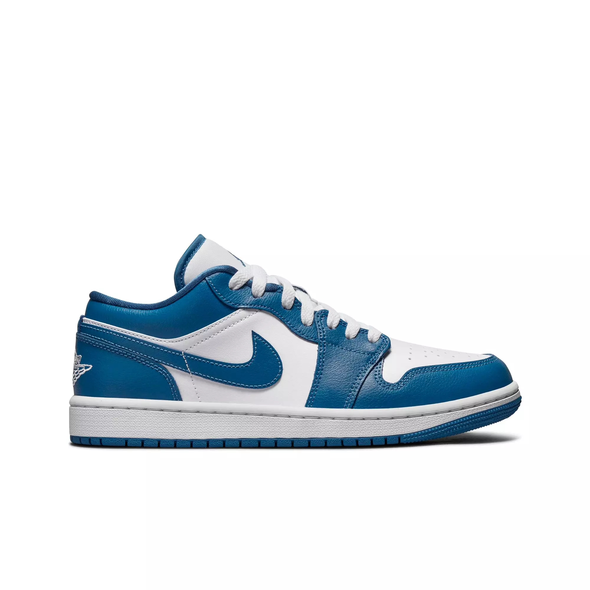 Jordan Air 1 Low "White/Dark Marina Blue" Women's Shoe - WHITE/BLUE