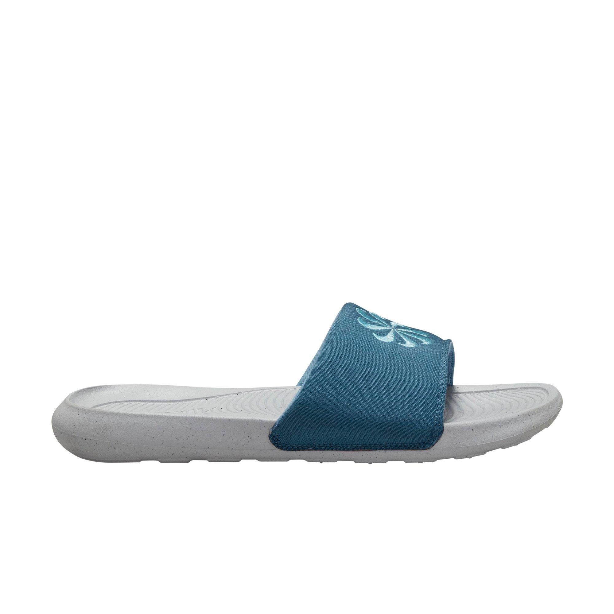 Nike Victori One Next Nature "Wolf Grey/Worn Blue" Men's Slide - BLUE/GREY Thumbnail View 1