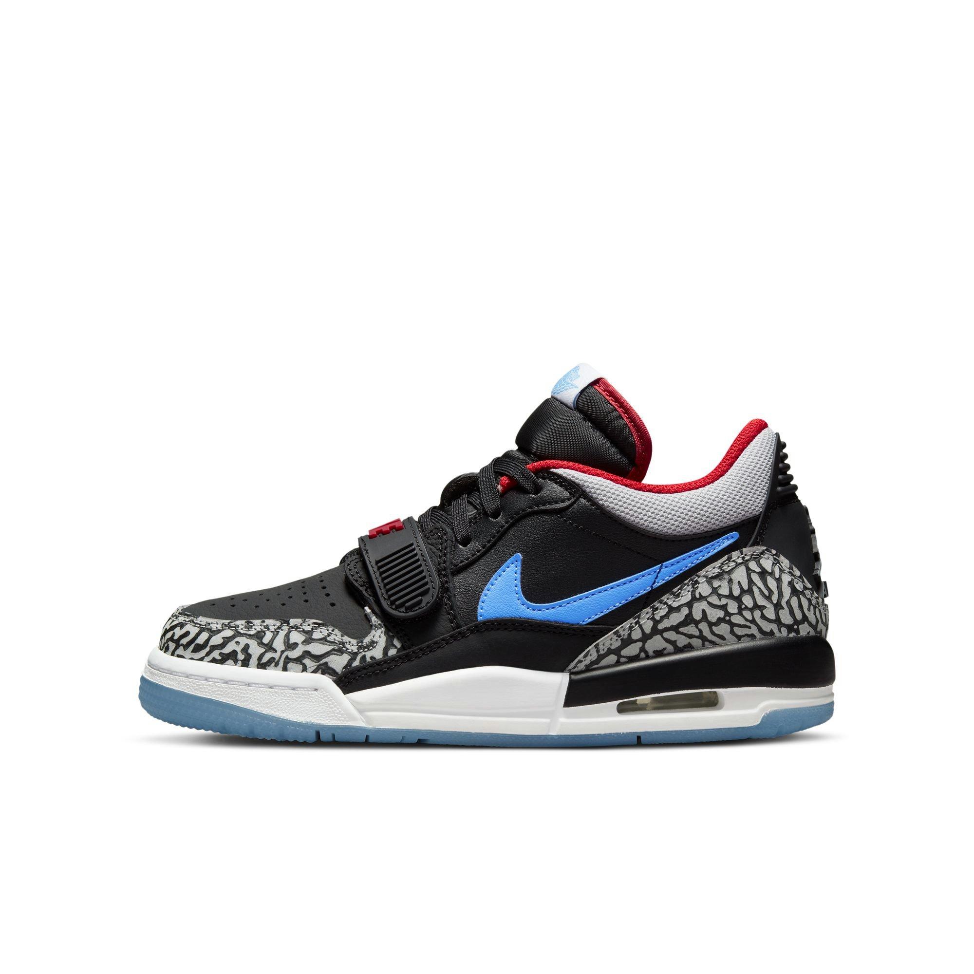 Jordan Legacy 312 Low Black/Wolf Grey/Valor Blue/Red Grade School Boys'  Shoe - Hibbett