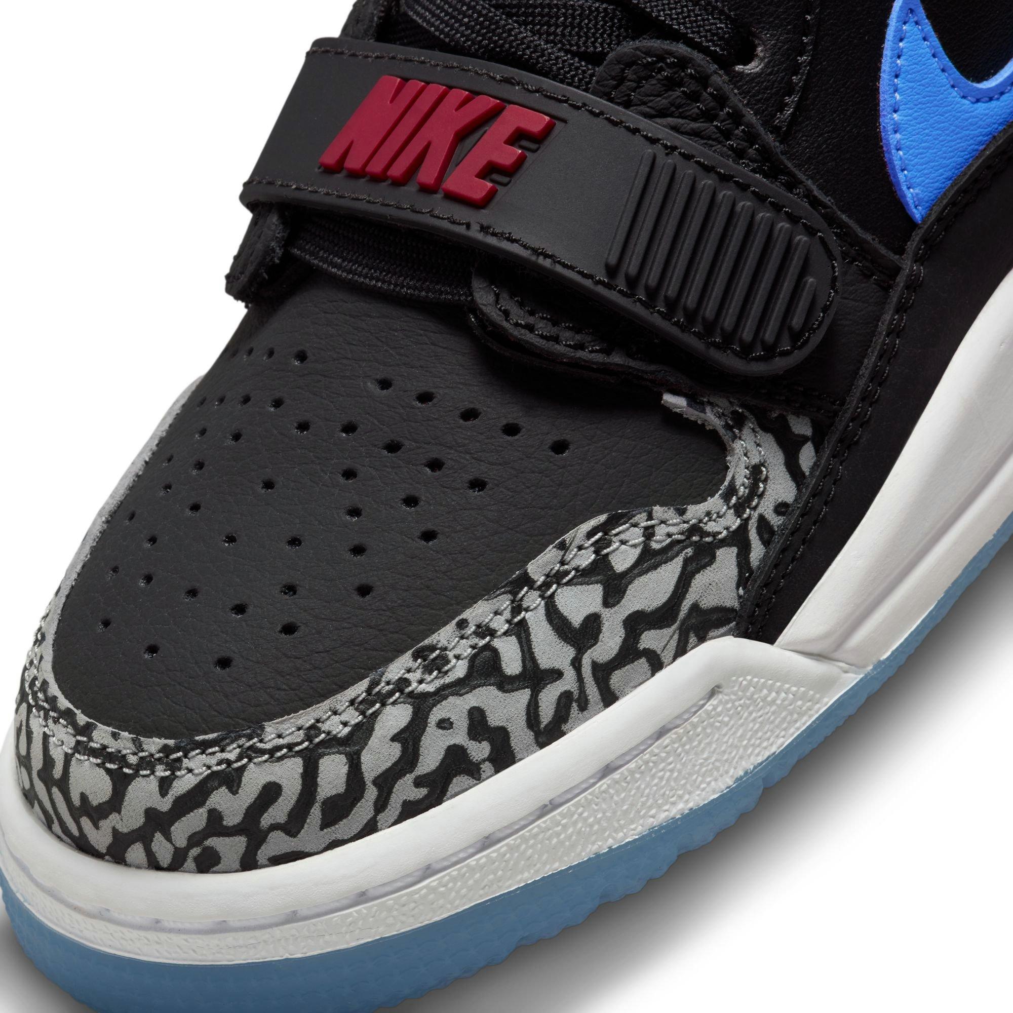 Jordan Legacy 312 Low Black/Wolf Grey/Valor Blue/Red Grade School Boys'  Shoe - Hibbett