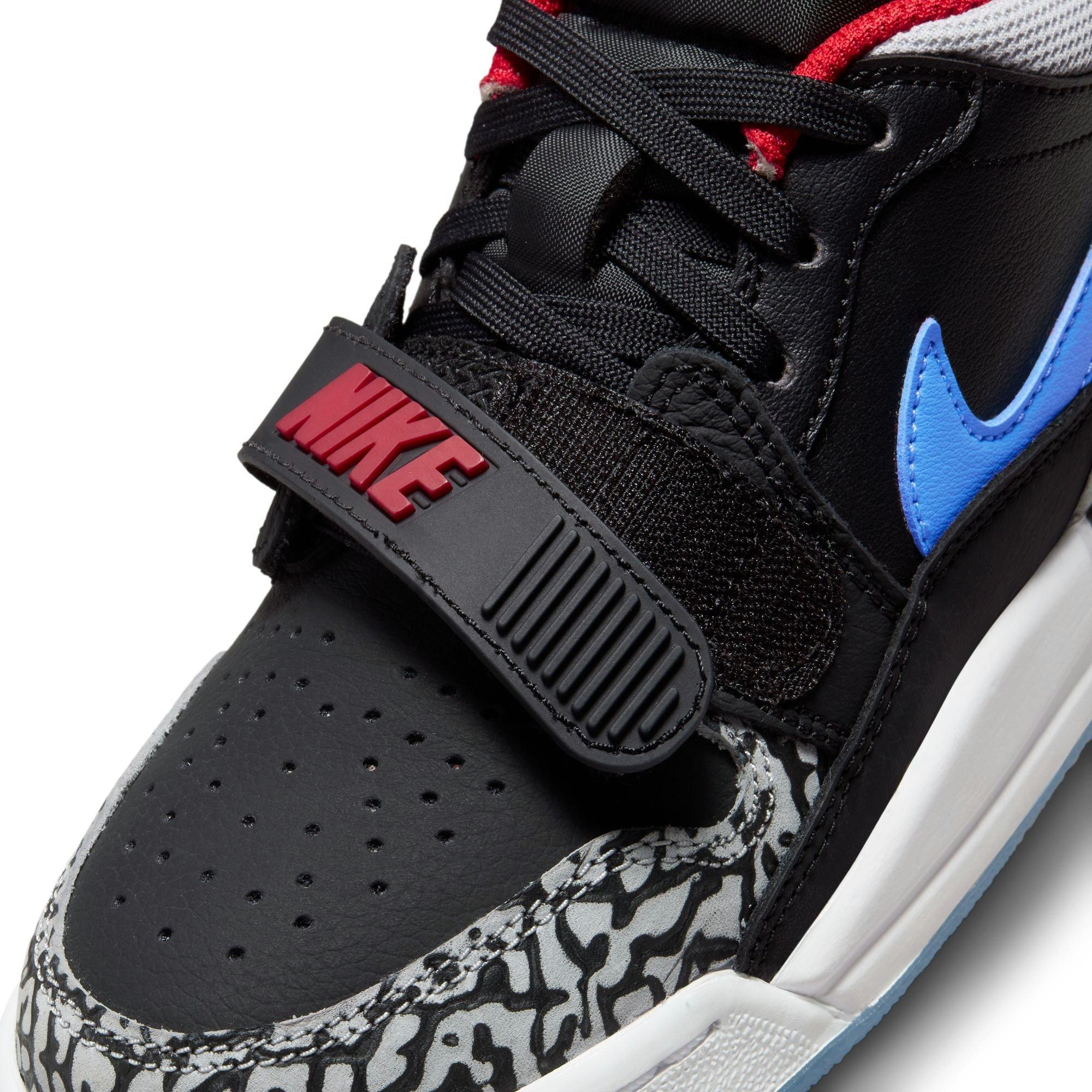 Jordan Legacy 312 Low Black/Wolf Grey/Valor Blue/Red Grade School Boys'  Shoe - Hibbett