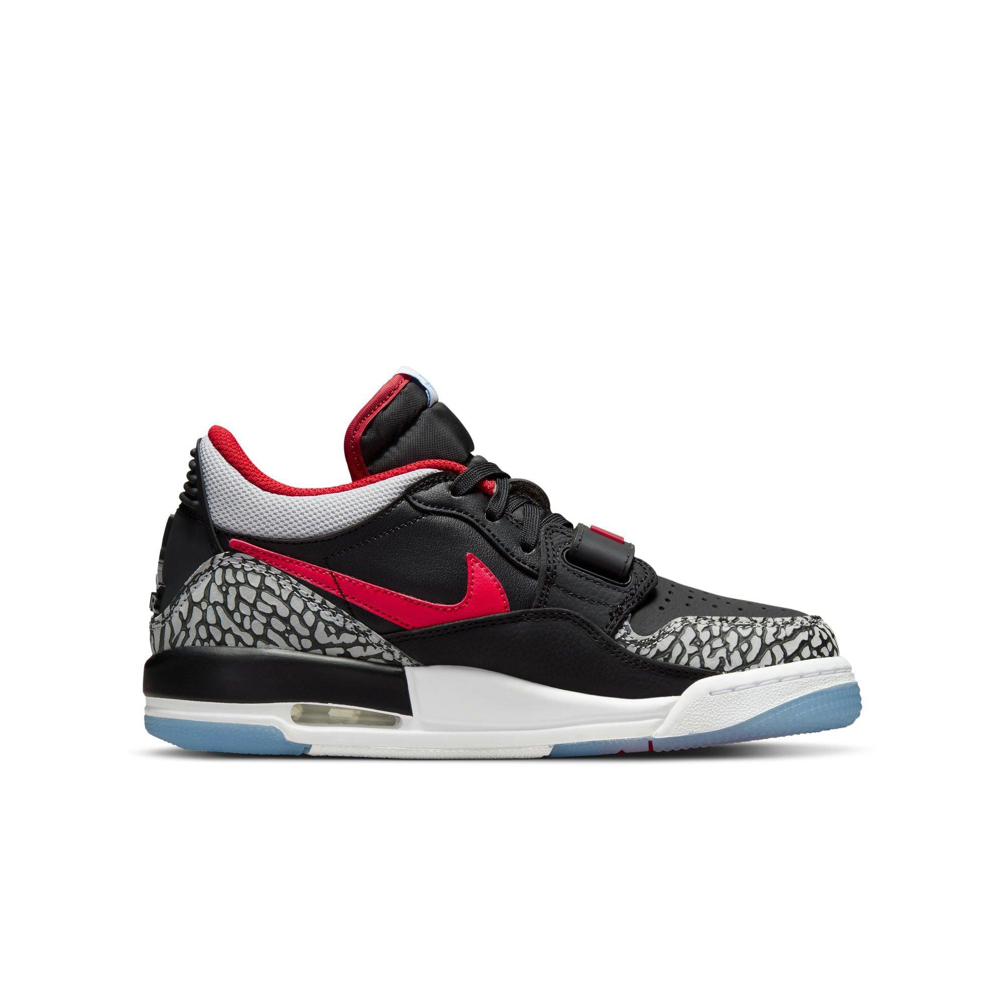 Jordan Legacy 312 Low Black/Wolf Grey/Valor Blue/Red Grade School Boys'  Shoe - Hibbett