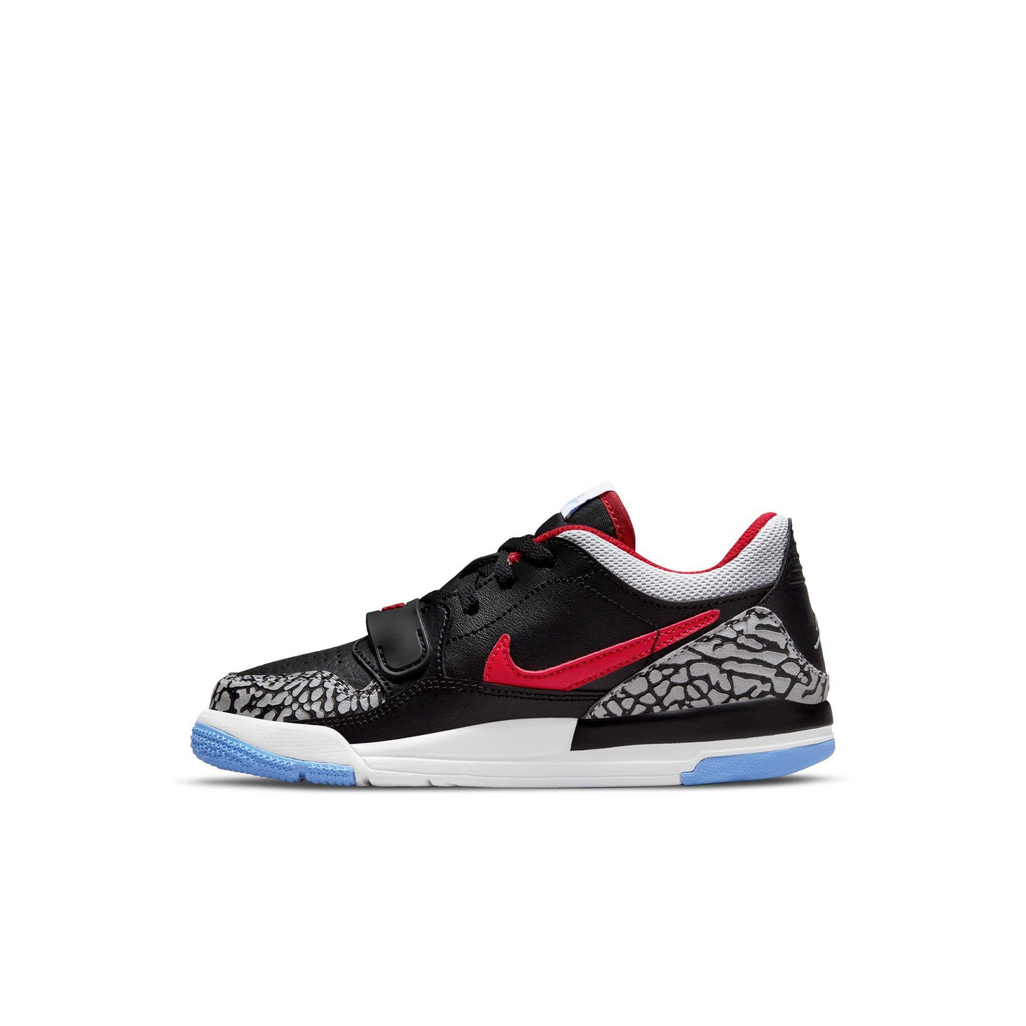 Jordan Legacy 312 Low Black/Wolf Grey/Valor Blue/Red Grade School Boys'  Shoe - Hibbett