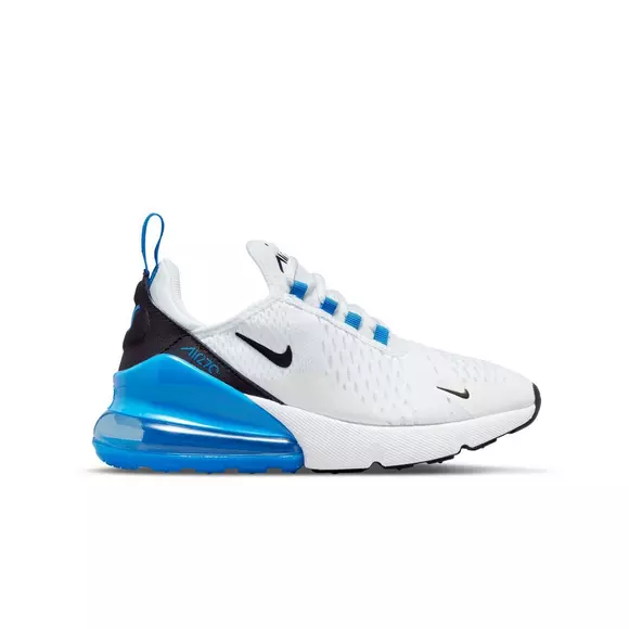 Nuclear Analista violación Nike Air Max 270 "White/Black/Photo Blue" Grade School Boys' Shoe