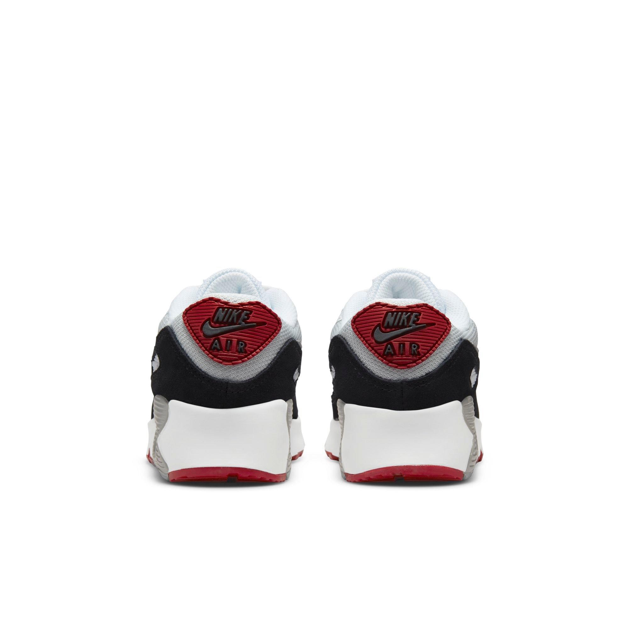 Nike Air Max 90 "Photon Dust/Particle Grey/Varsity Red" Preschool Boys&rsquo; Shoe - WHITE/BLACK/RED Thumbnail View 8