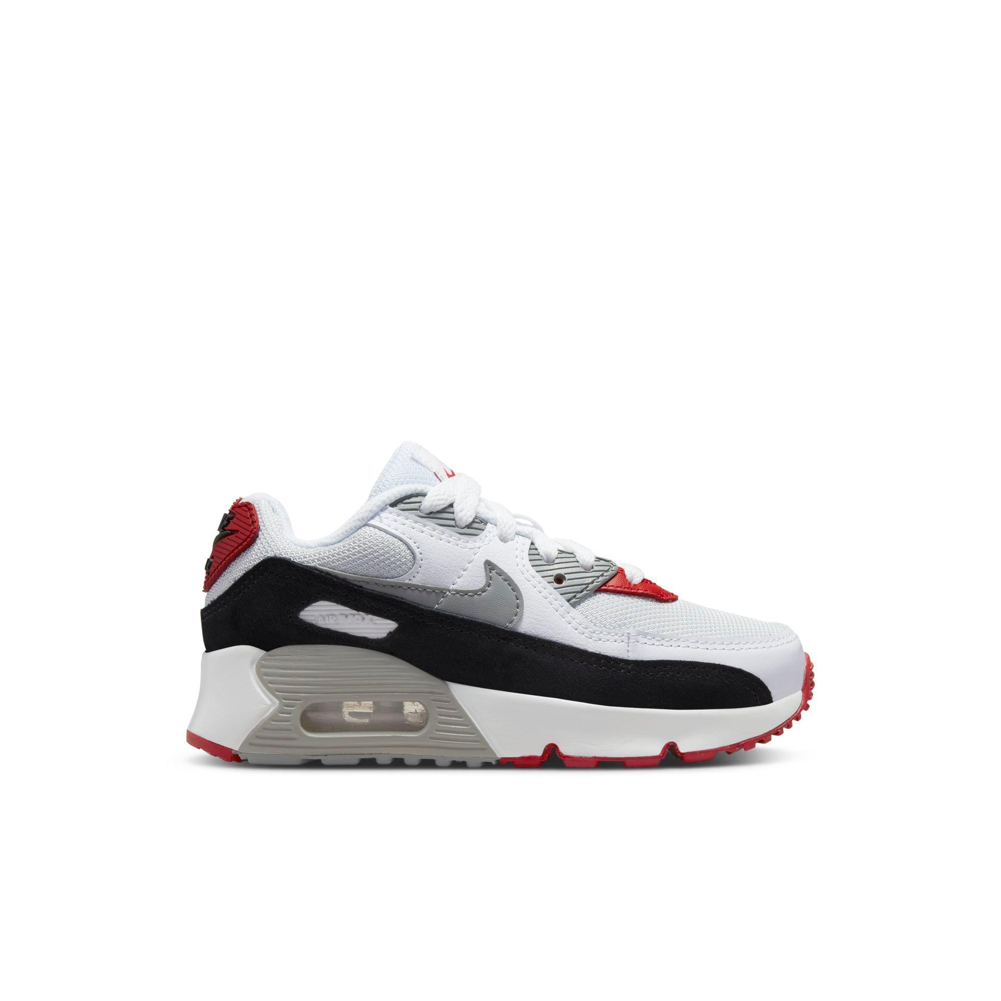 Nike Air Max 90 "Photon Dust/Particle Grey/Varsity Red" Preschool Boys&rsquo; Shoe - WHITE/BLACK/RED Thumbnail View 1