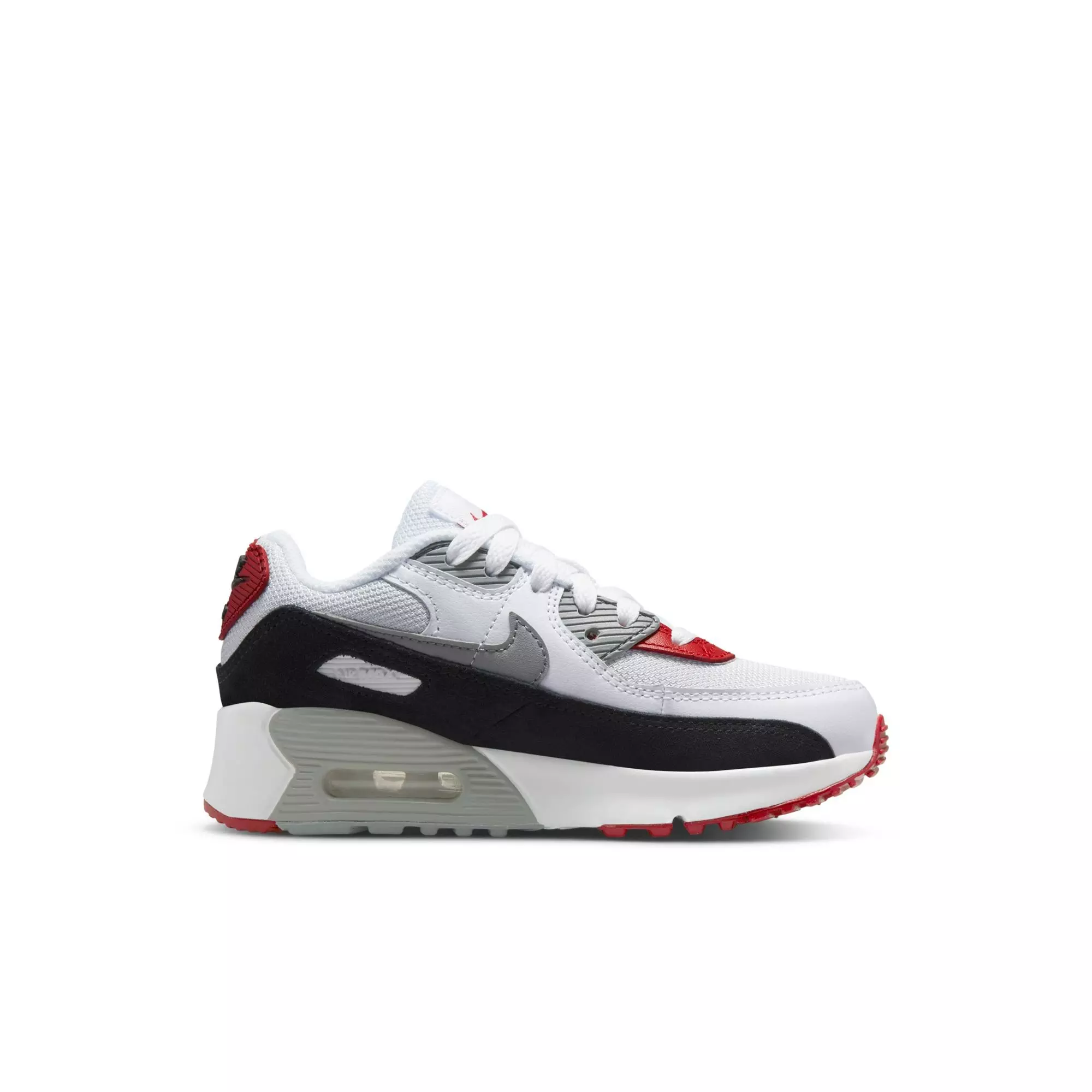 Nike Air Max 90 "Photon Dust/Particle Grey/Varsity Red" Preschool Boys&rsquo; Shoe - WHITE/BLACK/RED