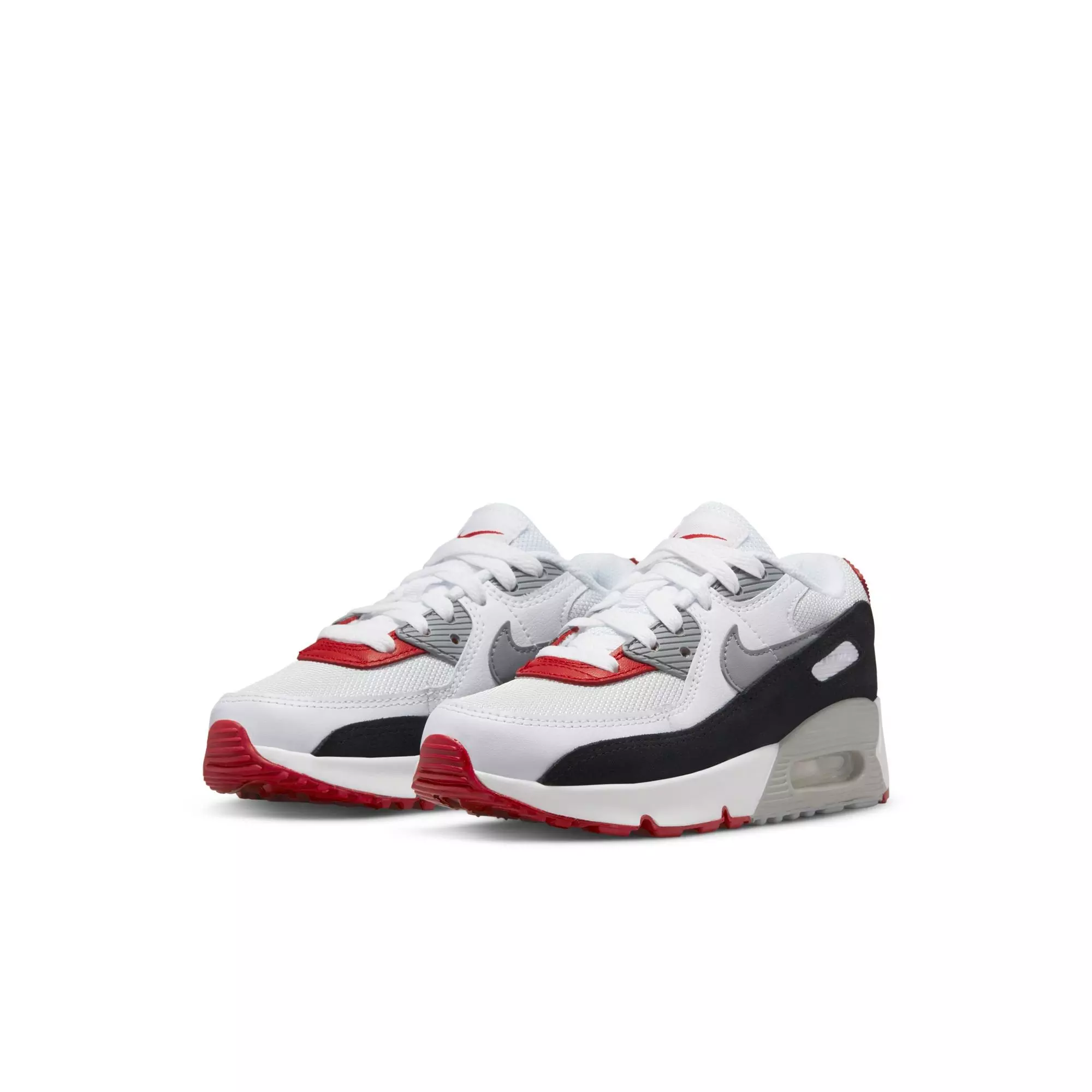 Nike Air Max 90 "Photon Dust/Particle Grey/Varsity Red" Preschool Boys&rsquo; Shoe - WHITE/BLACK/RED