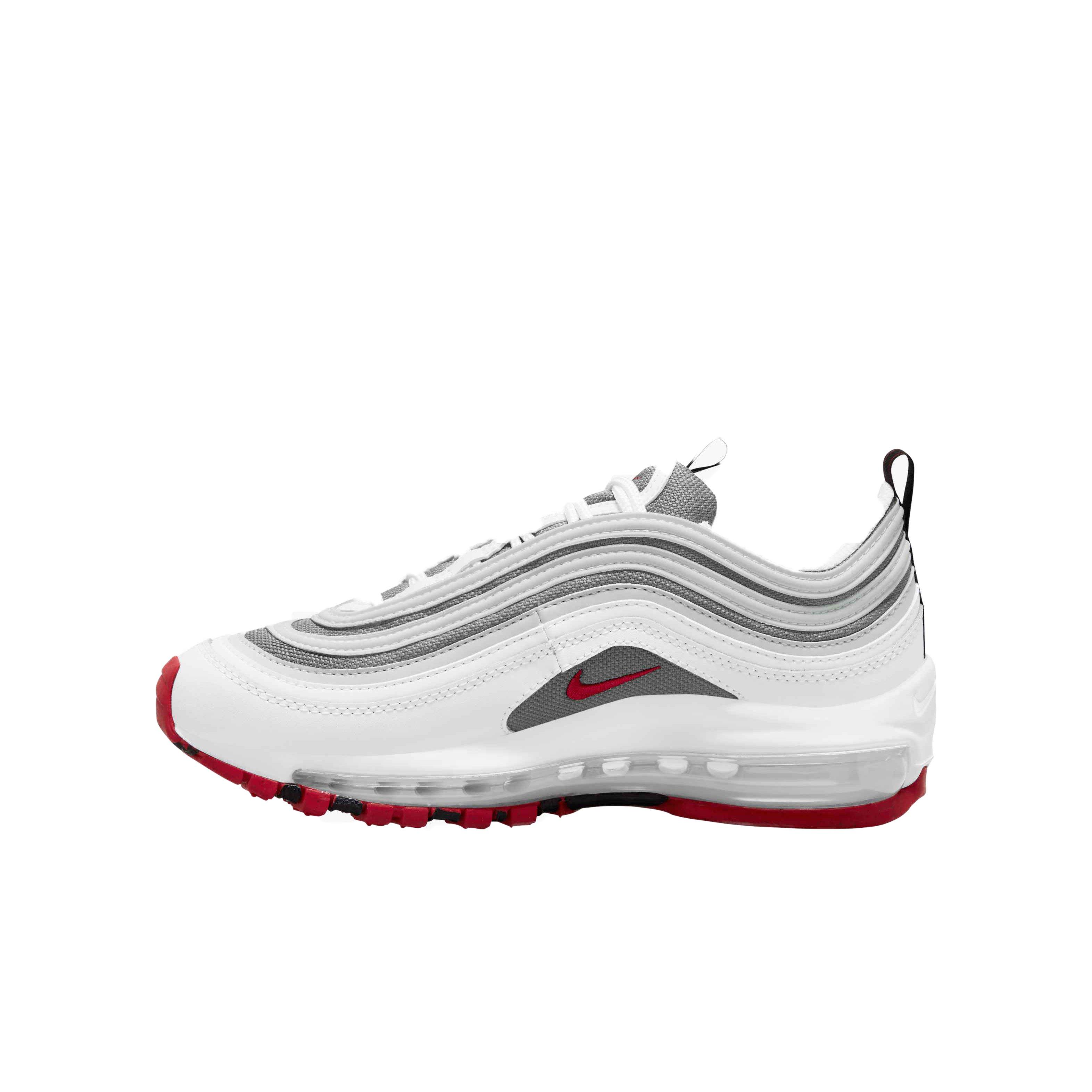 Nike Air Max 97 Proto "White/Varsity Red/Particle Grey" Grade School Boys' Shoe - WHITE/BLACK/RED Thumbnail View 2