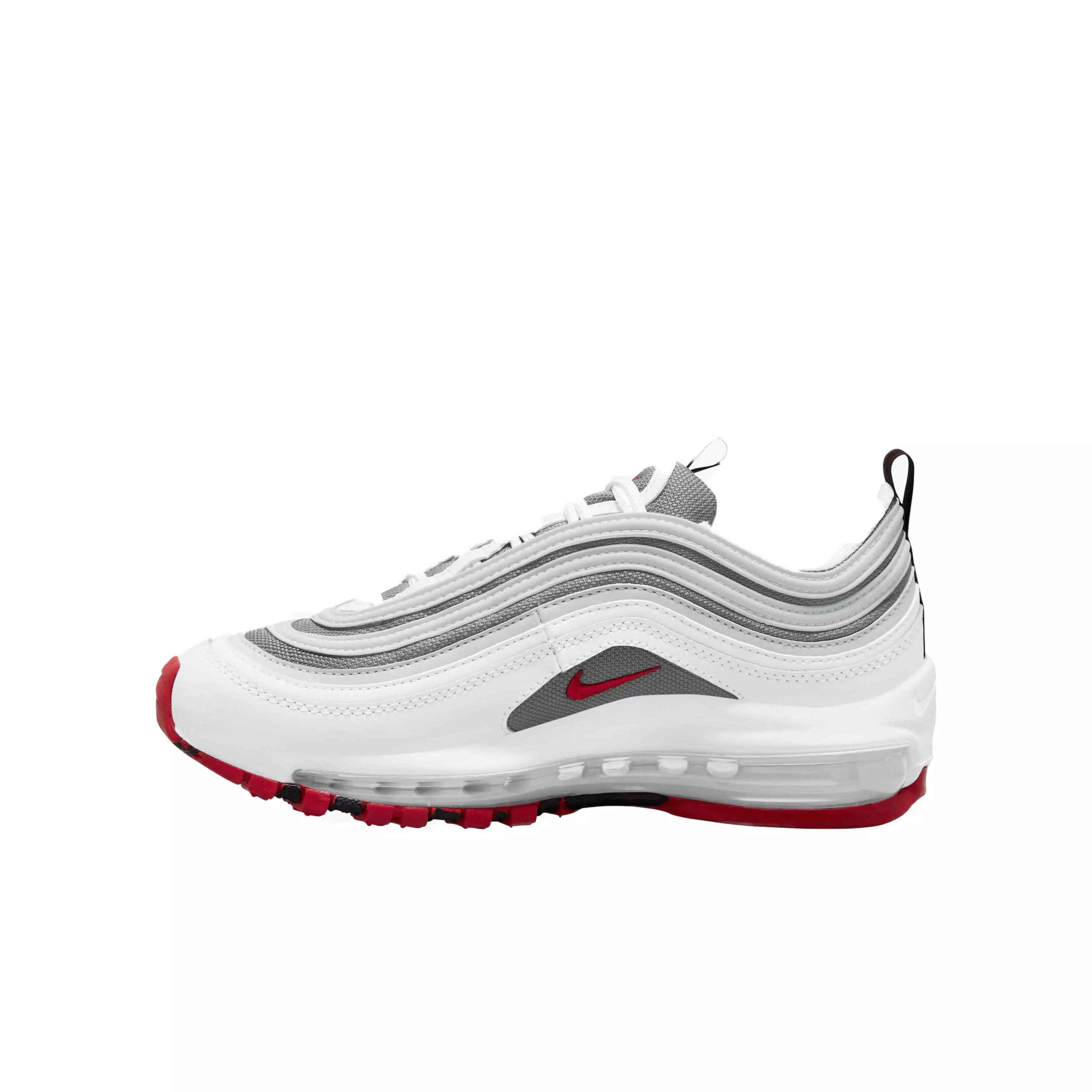 Nike Air Max 97 Proto "White/Varsity Red/Particle Grey" Grade School Boys' Shoe - WHITE/BLACK/RED