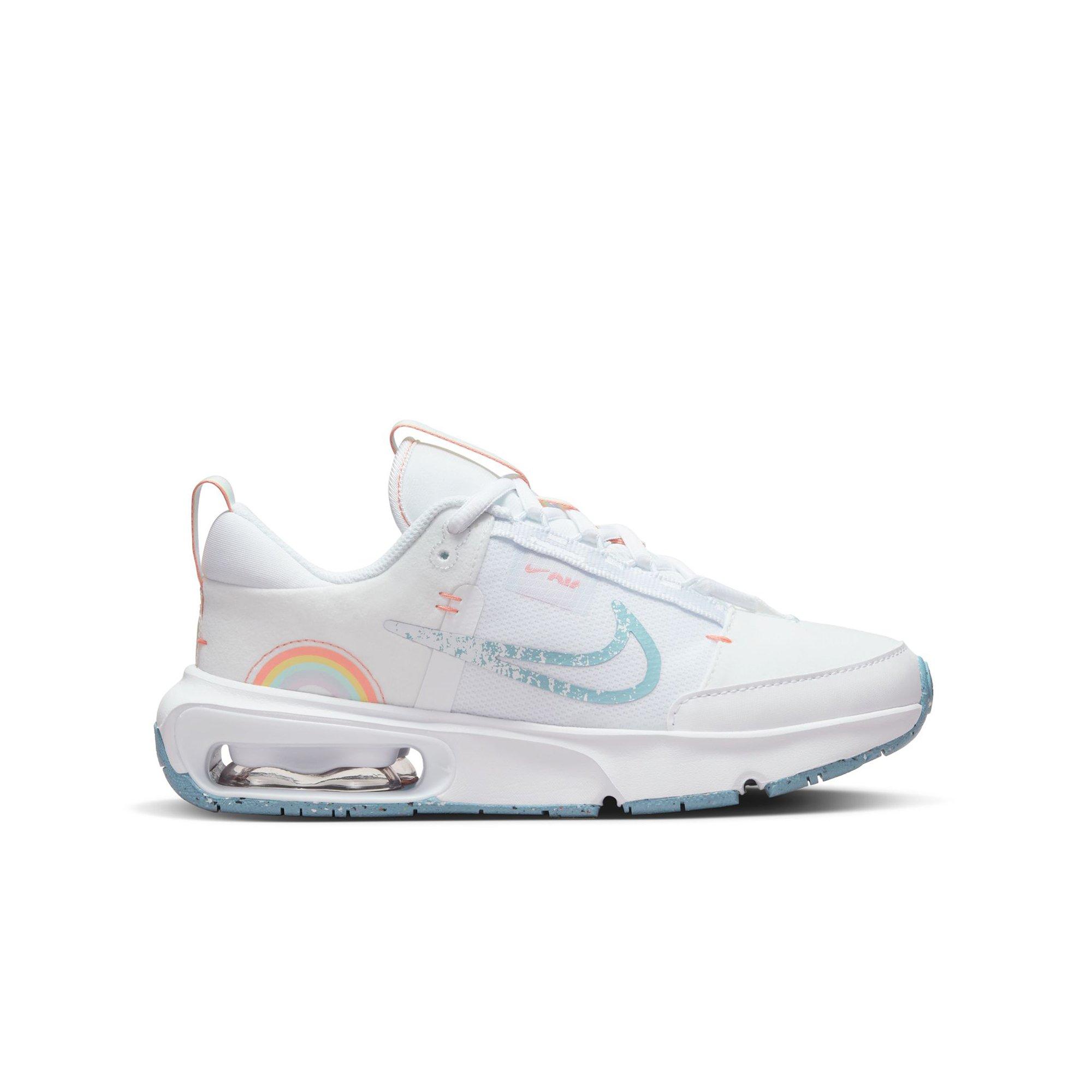 Nike Air Max INTRLK SE "Rainbow" Grade School Girls' Shoe - WHITE/LT BLUE/ORANGE Thumbnail View 1