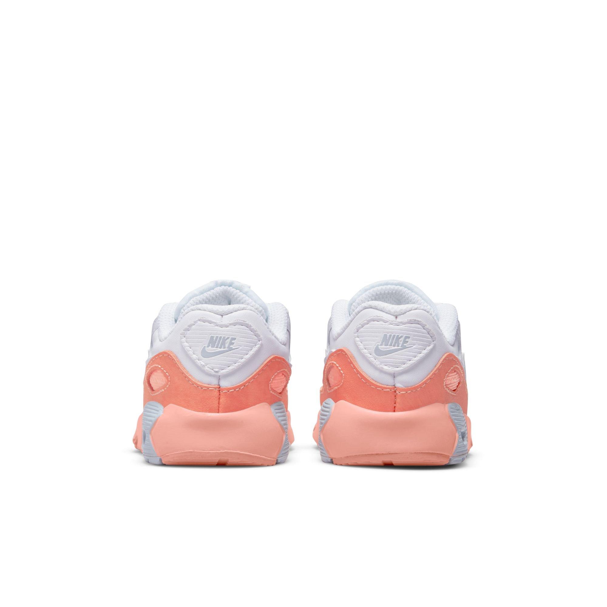 Nike Air Max 90 LTR SE Toddler Girls' White/Lt Madder Root Shoe