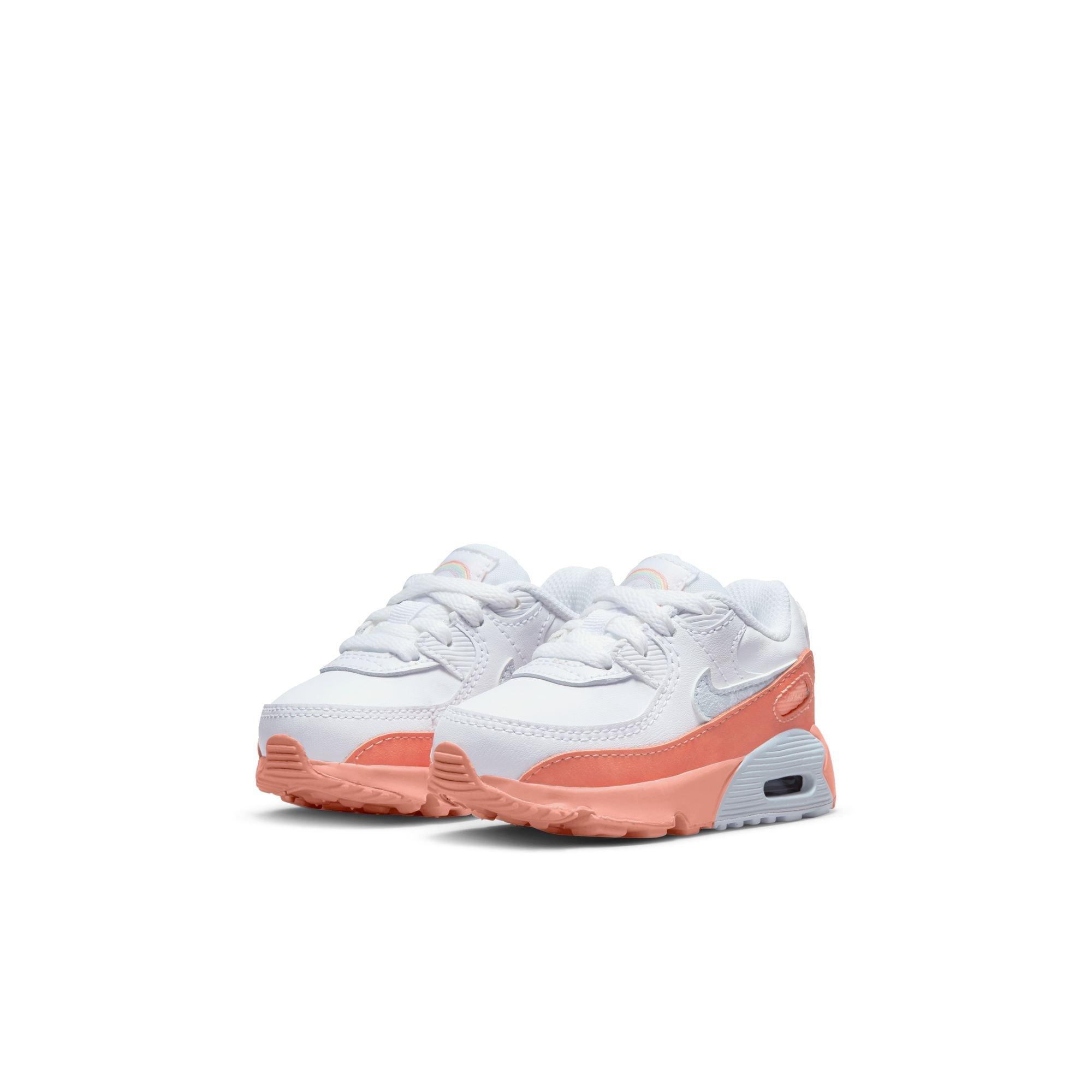 Nike Air Max 90 LTR SE Toddler Girls' White/Lt Madder Root Shoe