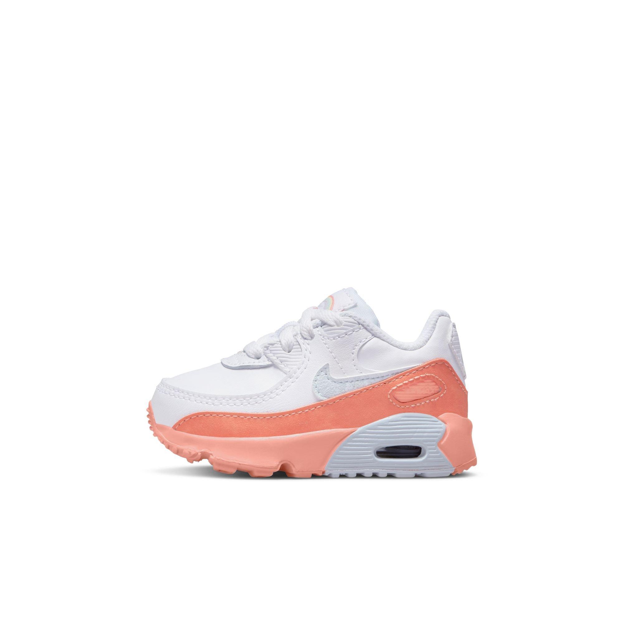 Nike Air Max 90 LTR SE Toddler Girls' White/Lt Madder Root Shoe