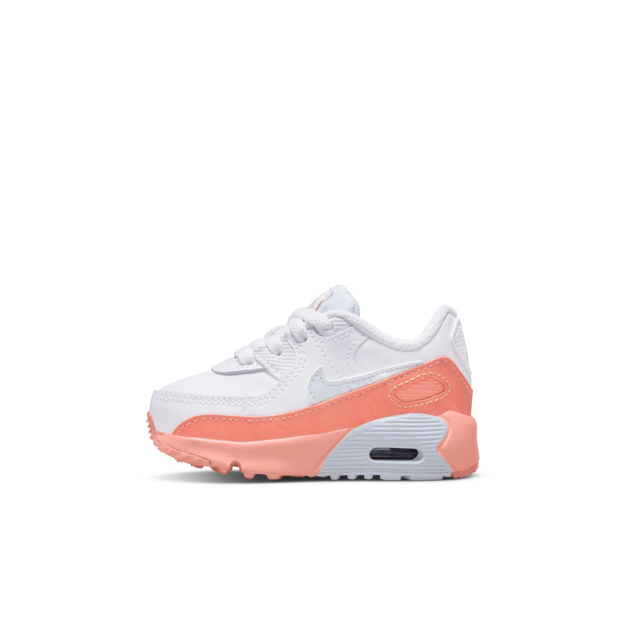 Nike Air Max 90 LTR SE Toddler Girls' White/Lt Madder Root Shoe