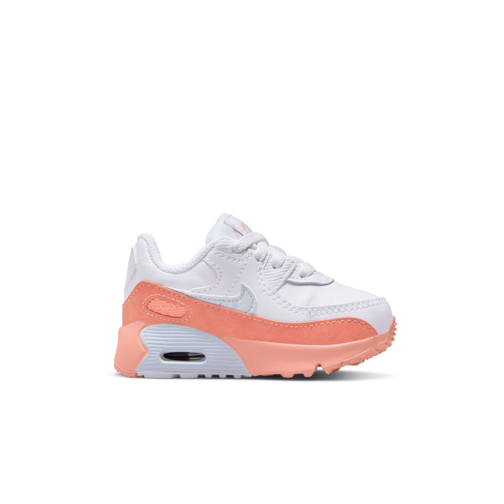 Nike Air Max 90 LTR SE Toddler Girls' White/Lt Madder Root Shoe