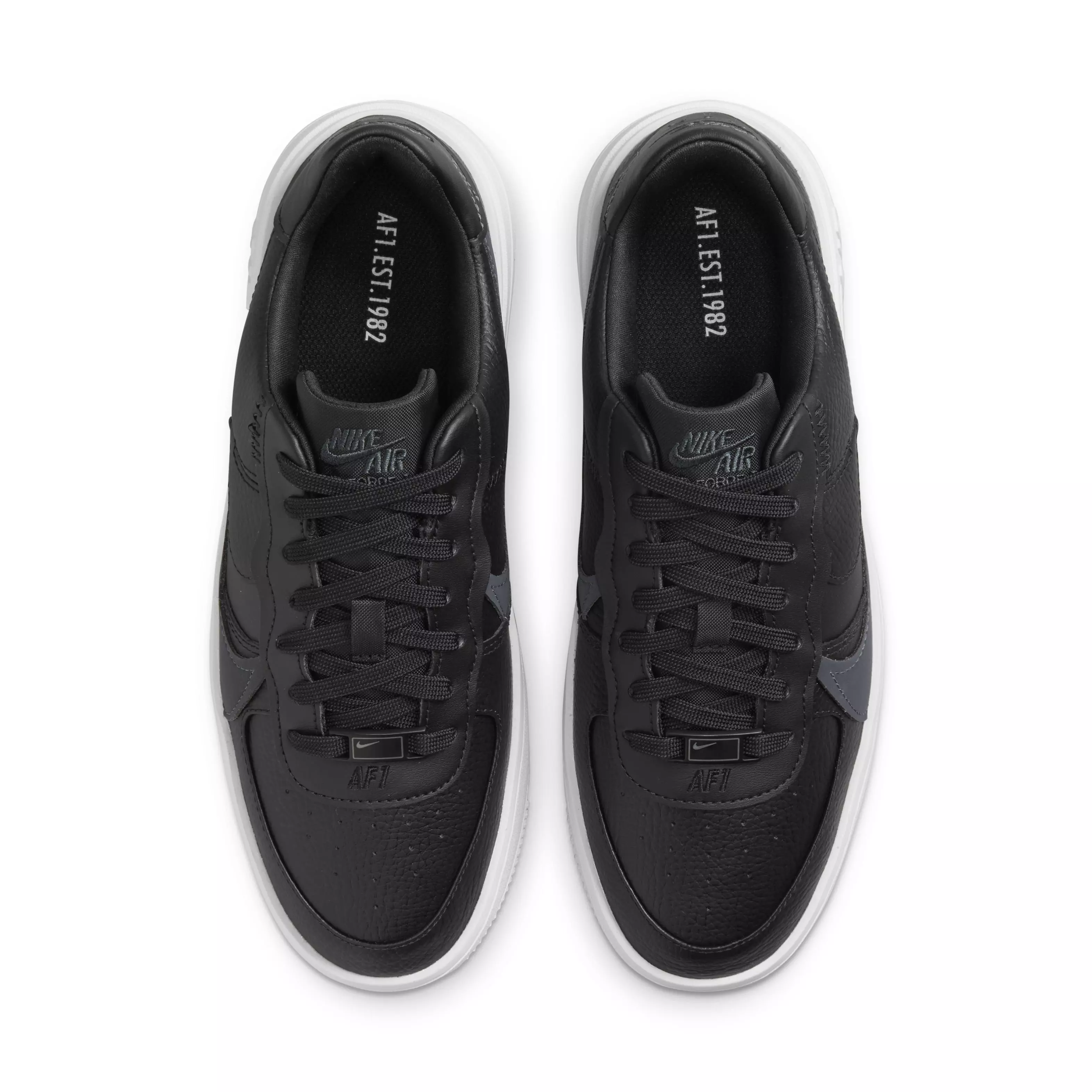 Nike Air Force 1 PLT.AF.ORM "Black/Anthracite/White/Black" Women's Shoe - BLACK/BLACK/WHITE