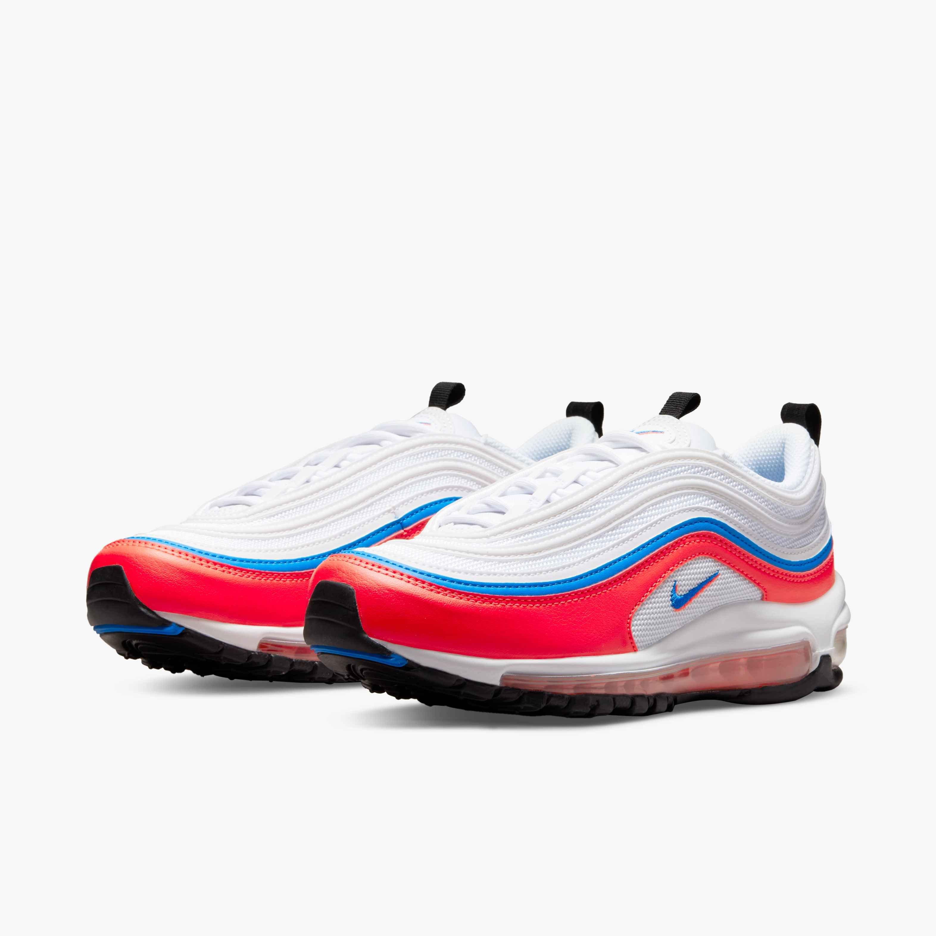 Nike Air Max 97 "White/Photo Blue/Bright Crimson/Black" Women's Shoe - WHITE/CRIMSON/BLUE Thumbnail View 5