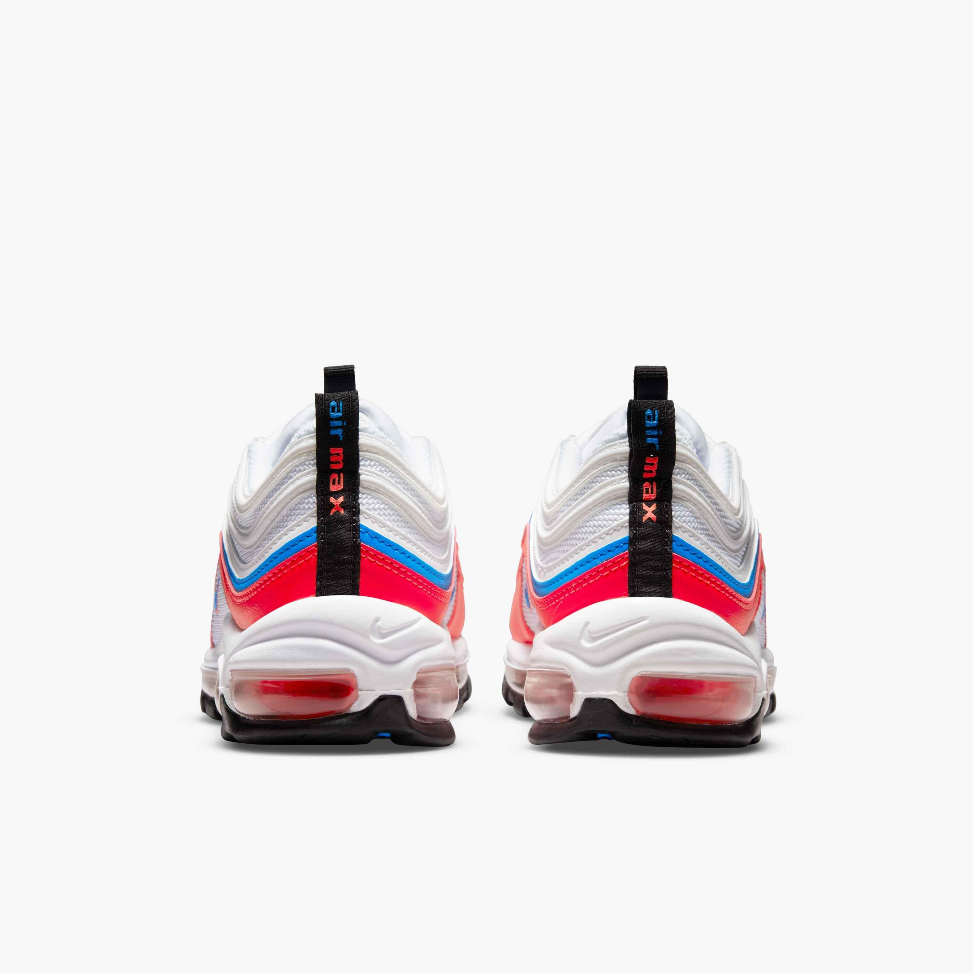 Nike Air Max 97 "White/Photo Blue/Bright Crimson/Black" Women's Shoe - WHITE/CRIMSON/BLUE Thumbnail View 6