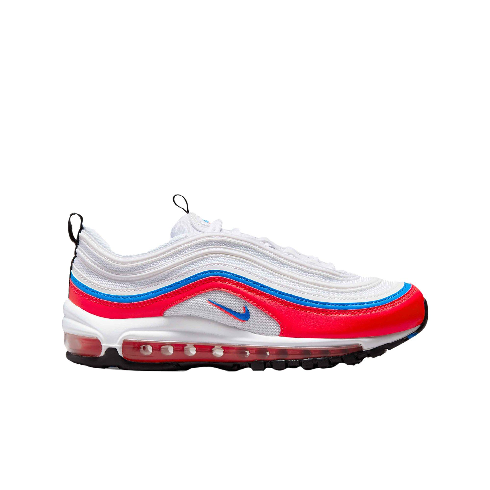 Nike Air Max 97 "White/Photo Blue/Bright Crimson/Black" Women's Shoe - WHITE/CRIMSON/BLUE Thumbnail View 1