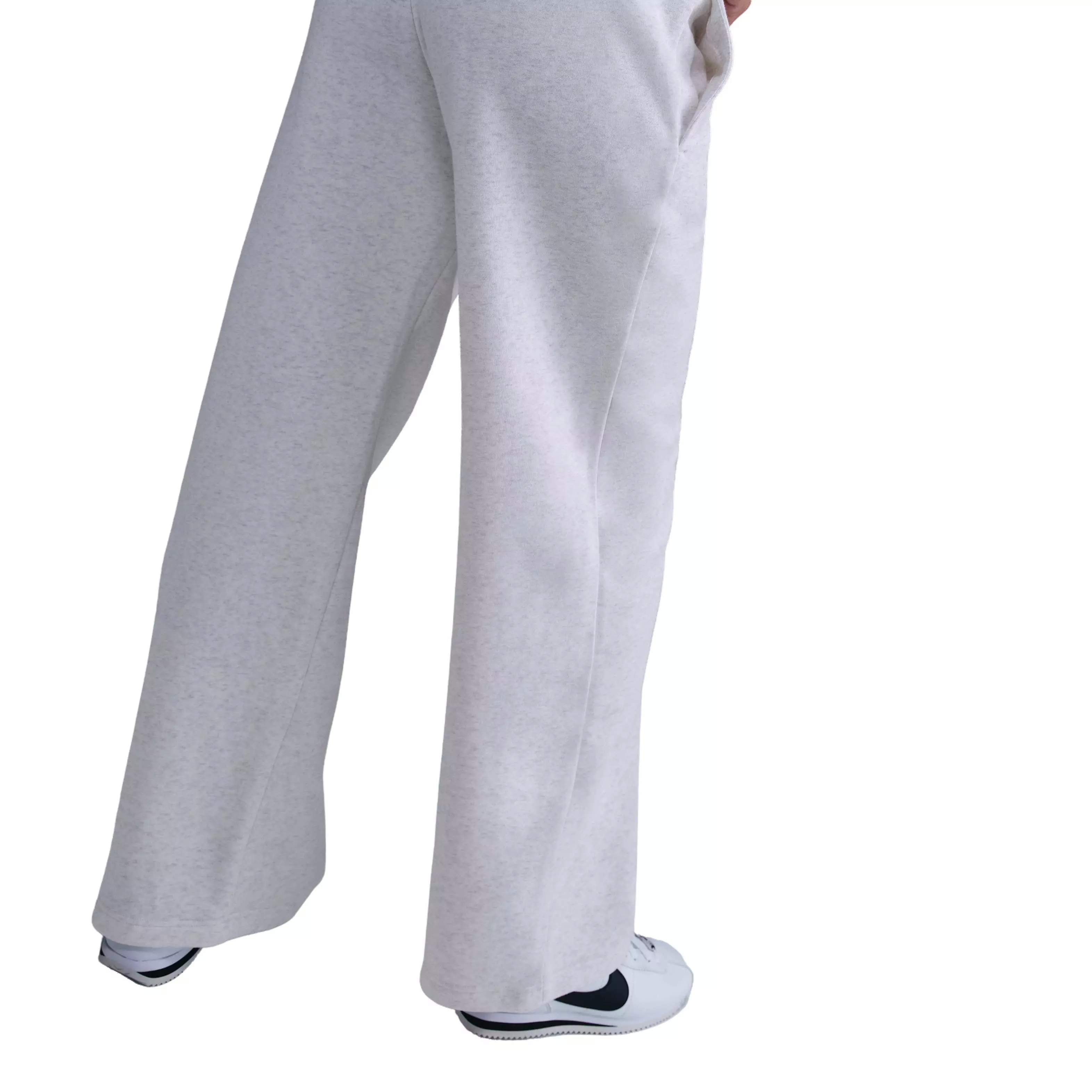 Nike Women's Sportswear Club Fleece Mid-Rise Wide-Leg Graphic Sweatpants - Brown - BROWN