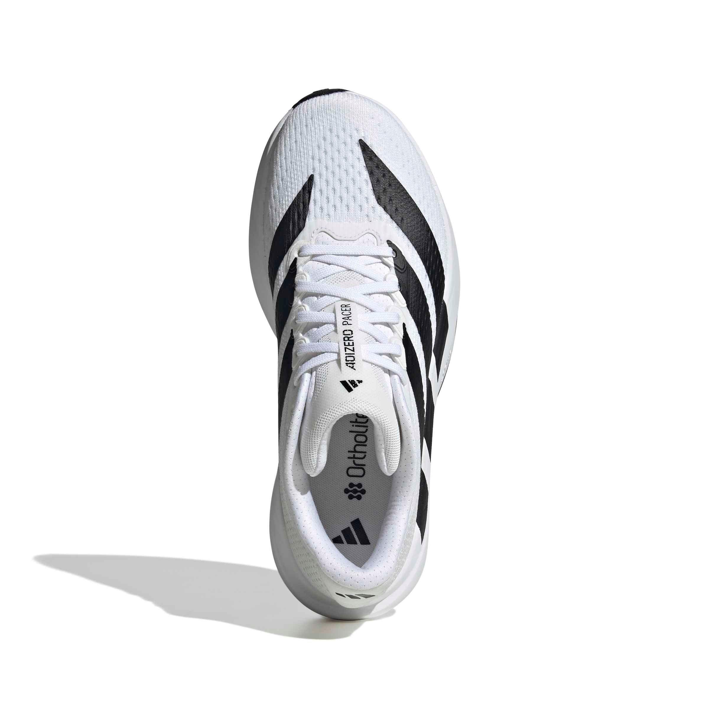 adidas Adizero Pacer "Ftwr White/Core Black/Crystal White" Women's Running Shoe - WHITE/BLACK/WHITE