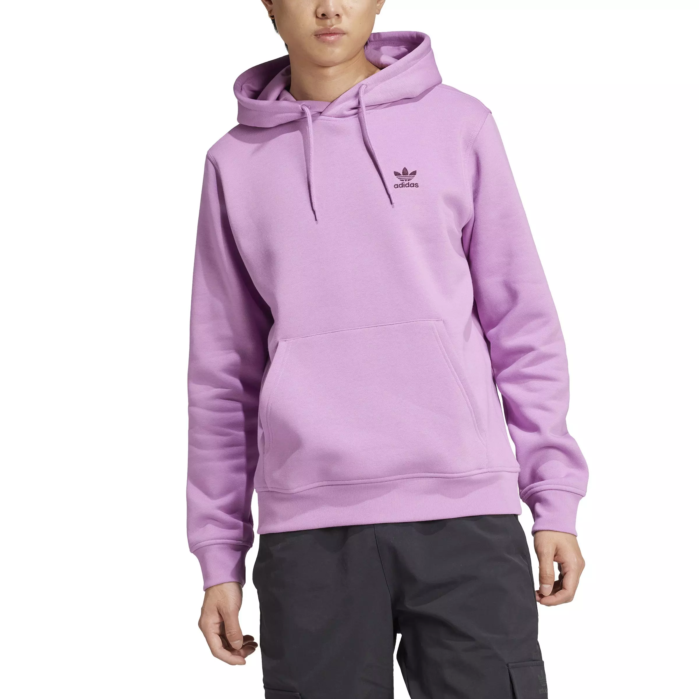 adidas Originals Men's Trefoil Essentials Hoodie - Purple - PURPLE