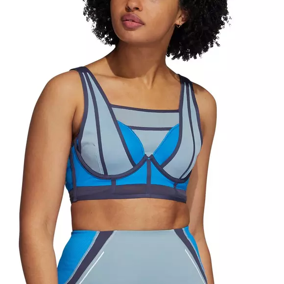 adidas Synthetik TLRD Impact Luxe Training High-Support Zip Sport-BH in Blau Damen Bekleidung Dessous BHs 