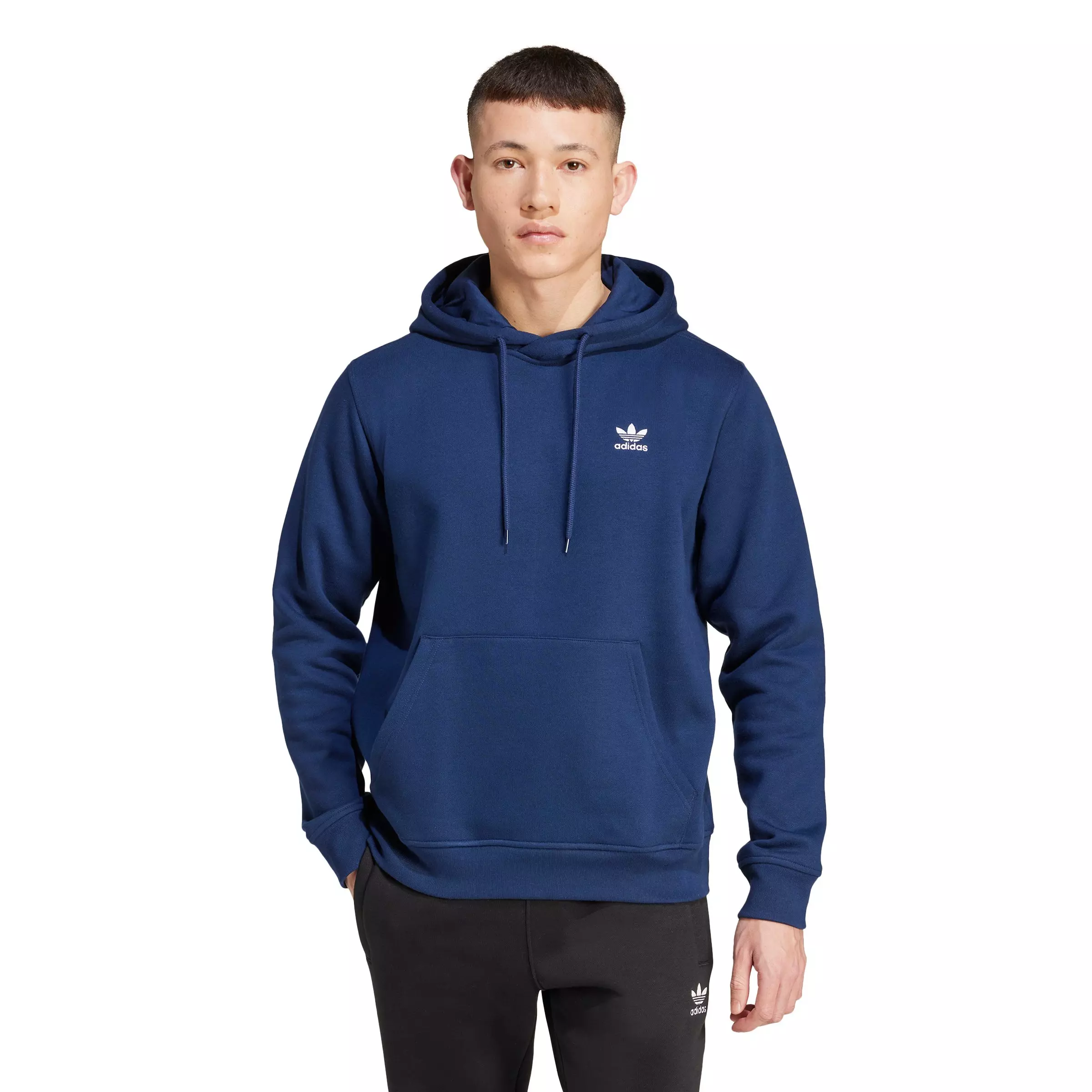 adidas Originals Men's Trefoil Essentials Hoodie - Blue - BLUE