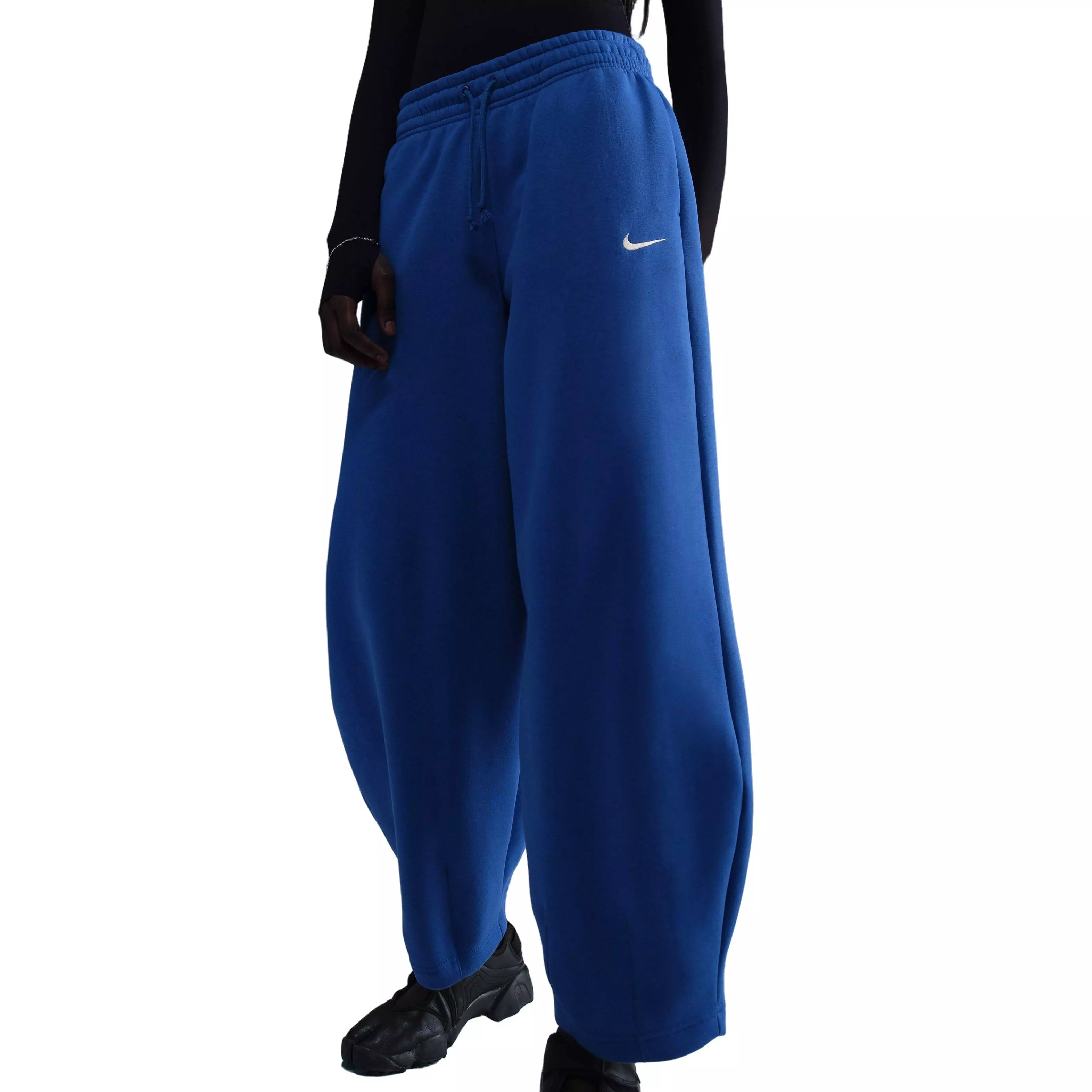 Nike Women's Sportswear Phoenix Fleece Mid-Rise Oversized Tapered Pants - Blue - BLUE