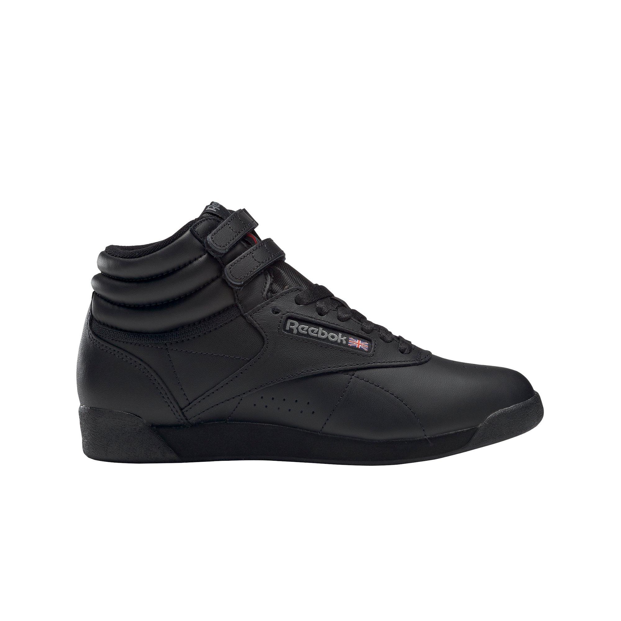 Womens Reebok Freestyle Hi Athletic Shoe - Black Monochrome