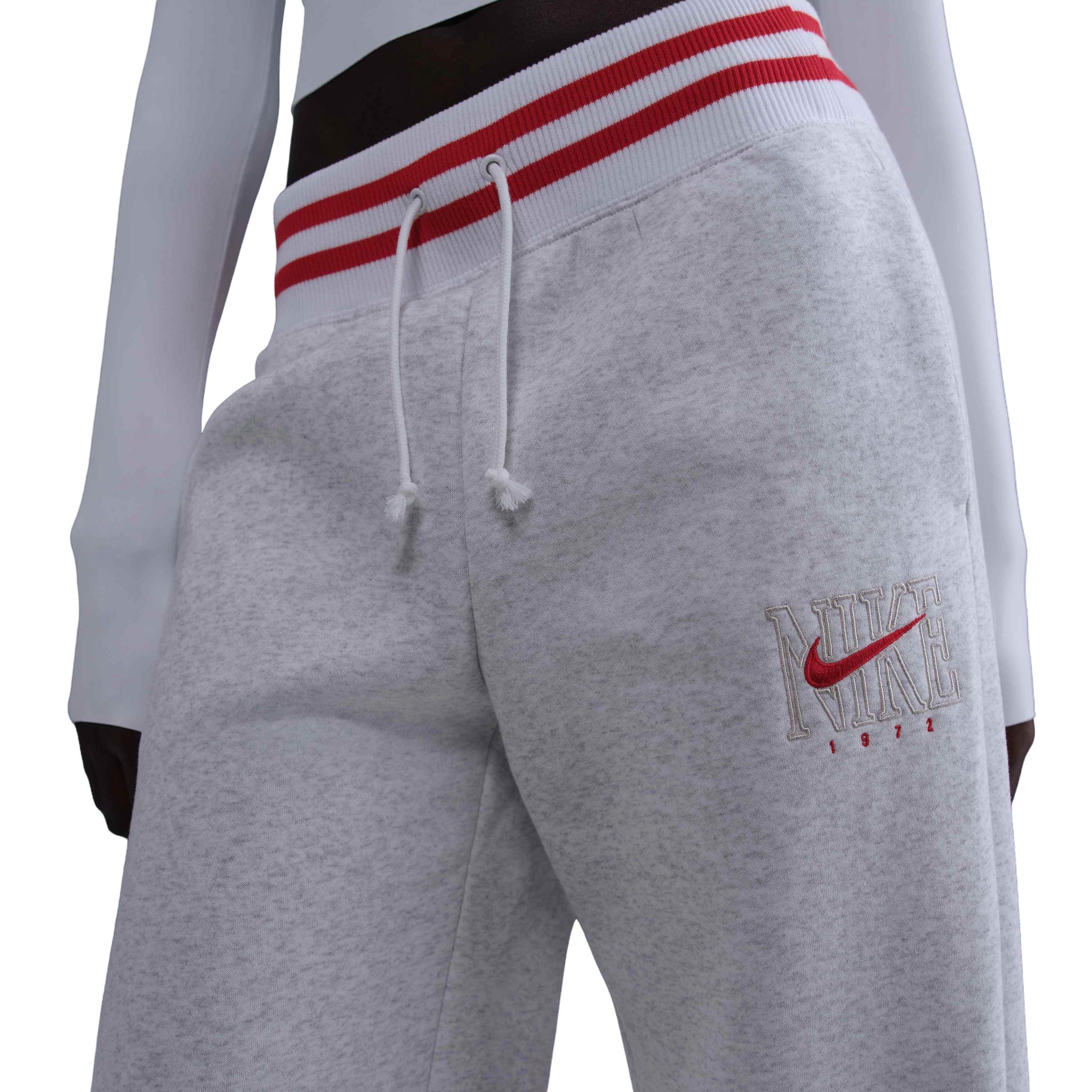 Nike Women's Sportswear Phoenix Fleece Oversized Crewneck Sweat Pants-Birch Heather - BROWN Thumbnail View 5