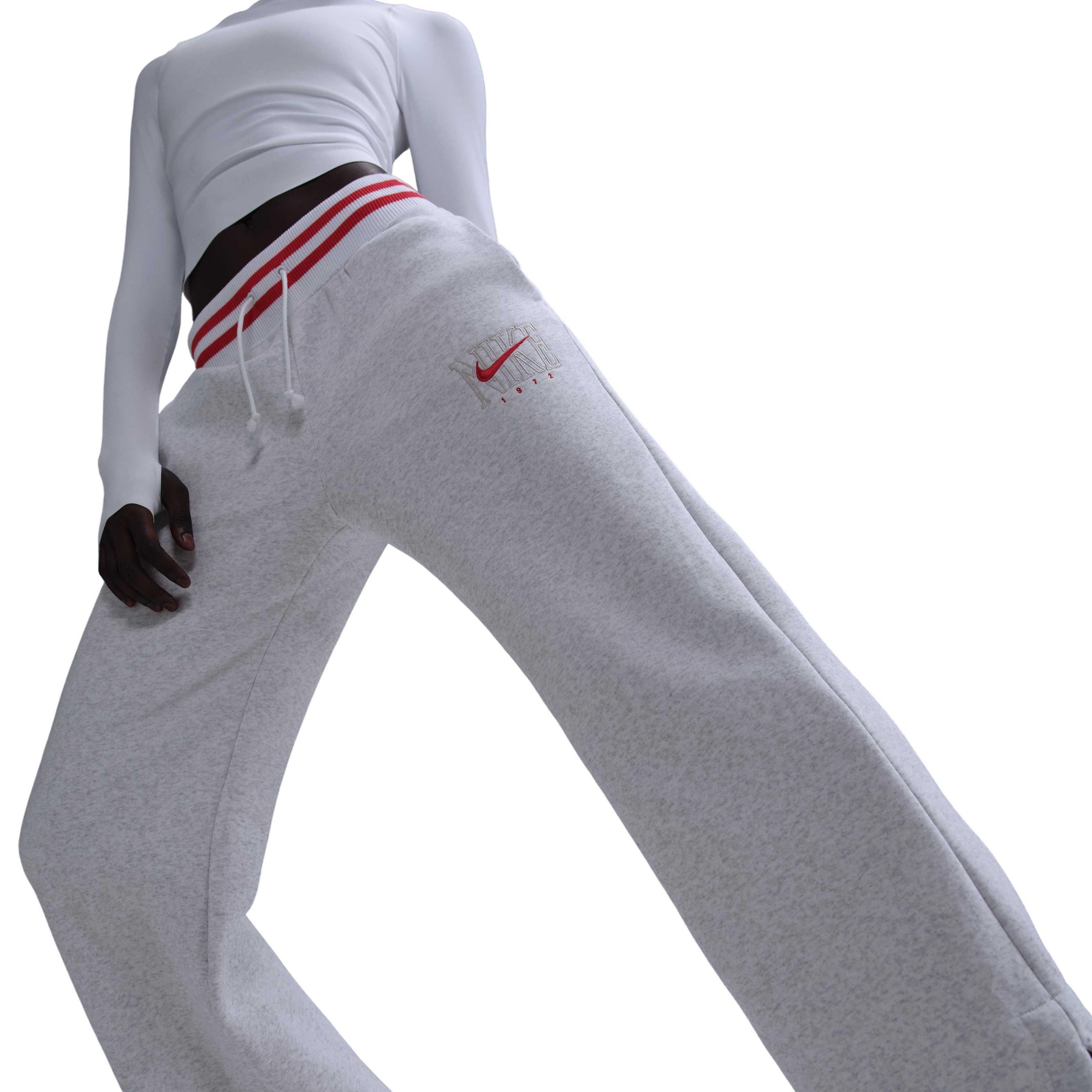 Nike Women's Sportswear Phoenix Fleece Oversized Crewneck Sweat Pants-Birch Heather