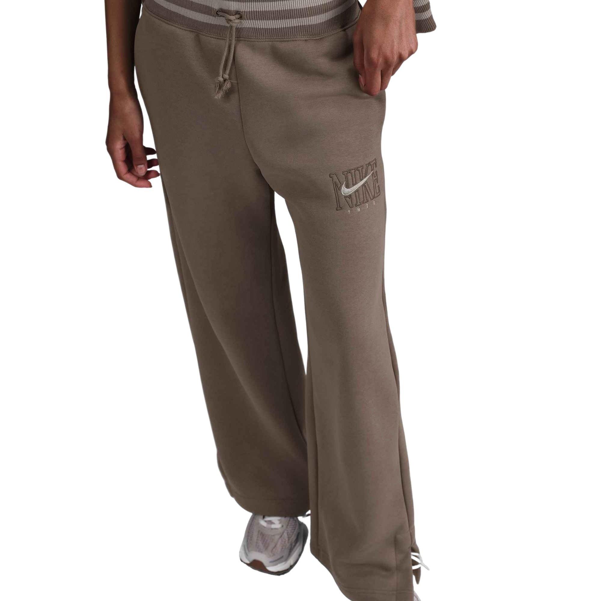 Nike Women's Sportswear Phoenix Fleece Oversized Crewneck Sweat Pants-Brown - BROWN Thumbnail View 1