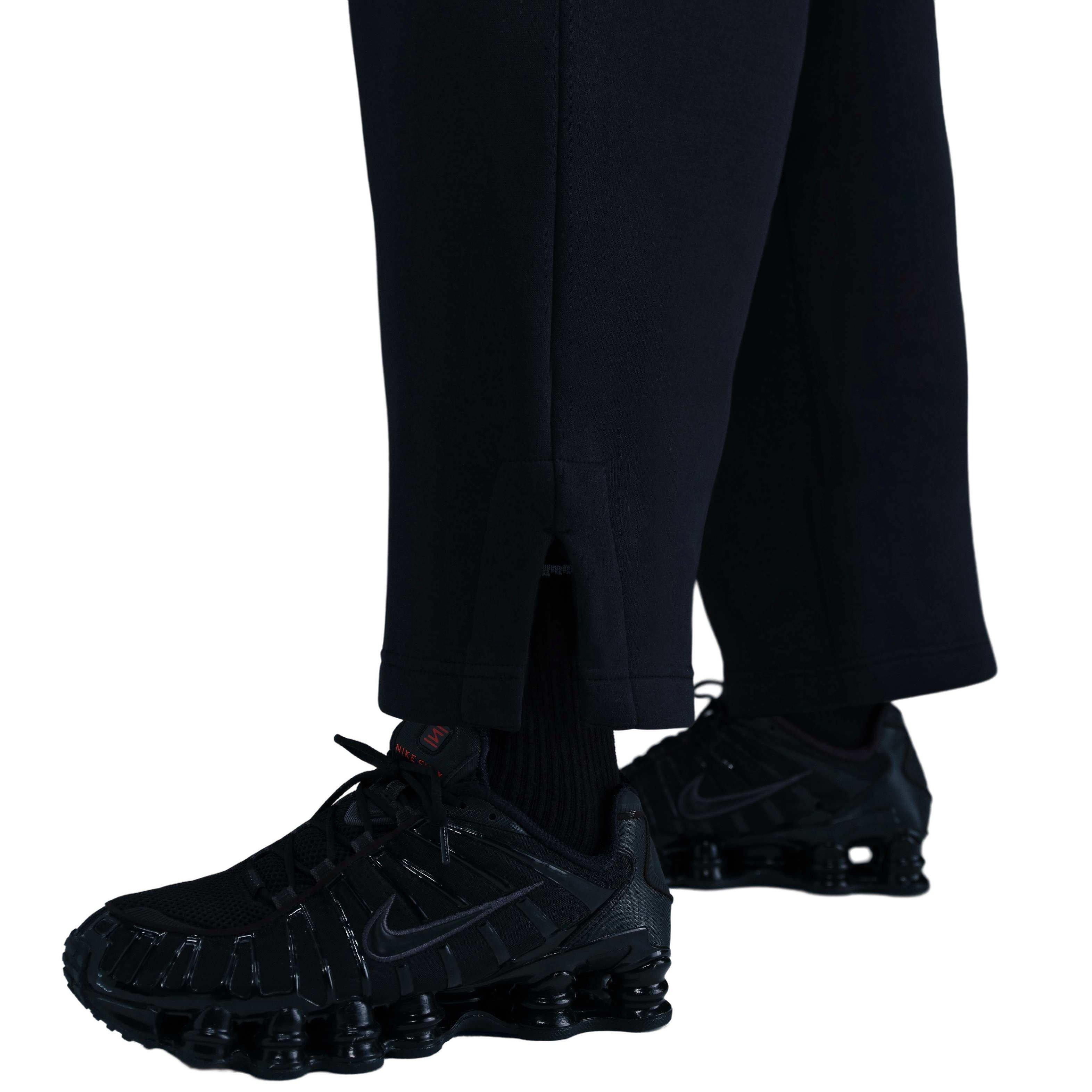 Nike Women's Sportswear Phoenix Oversized Fleece Crewneck Sweat Pants-Black - BLACK Thumbnail View 4